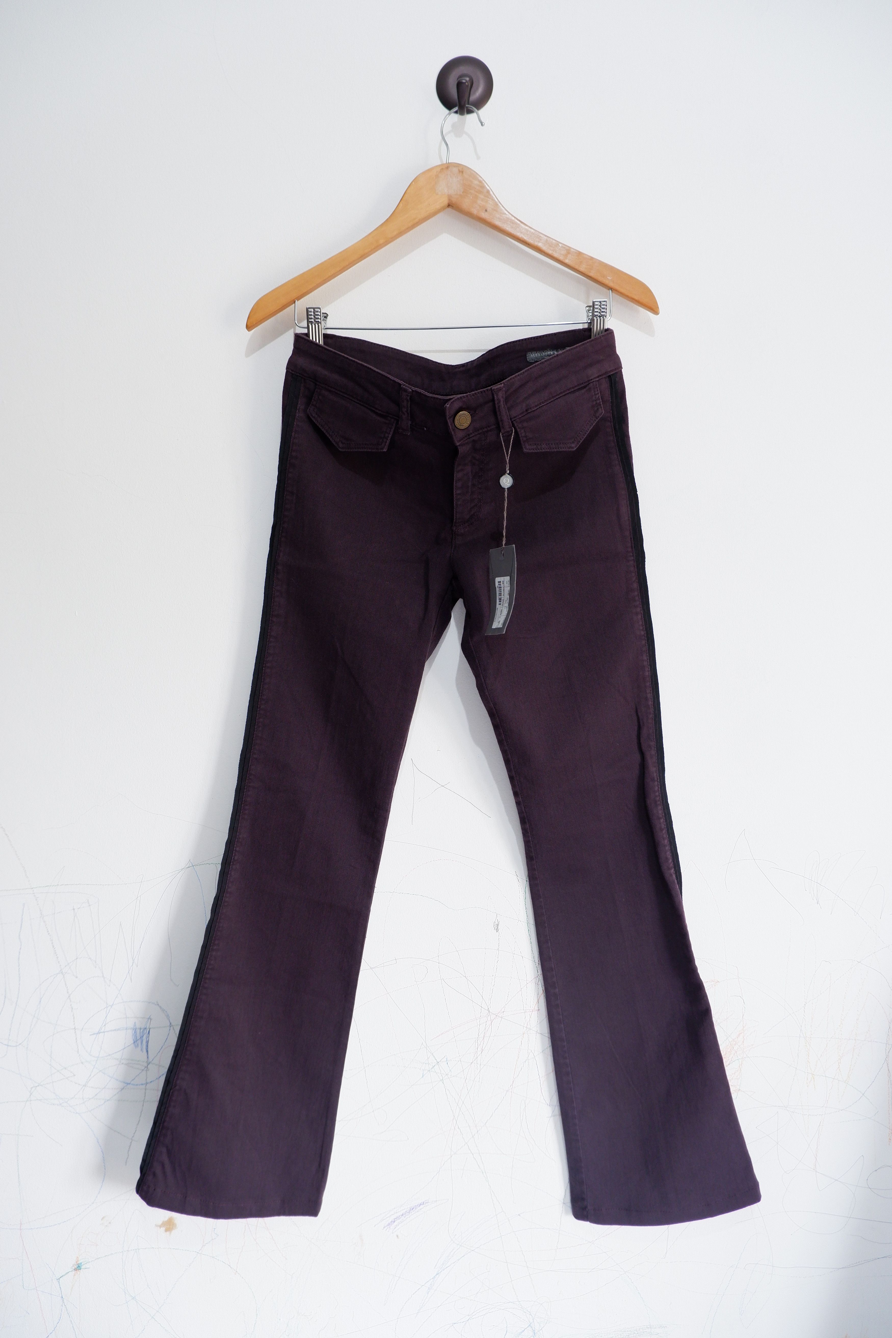 2012 Alexander McQueen Flare Stretch Taped Jeans