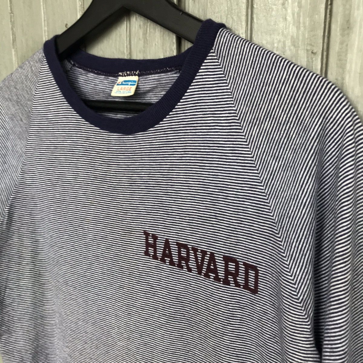 Champion × Vintage *🔥Vintage HARVARD Champion Blue bar 70s tshirt Stripes Size US L / EU 52-54 / 3 - 5 Thumbnail