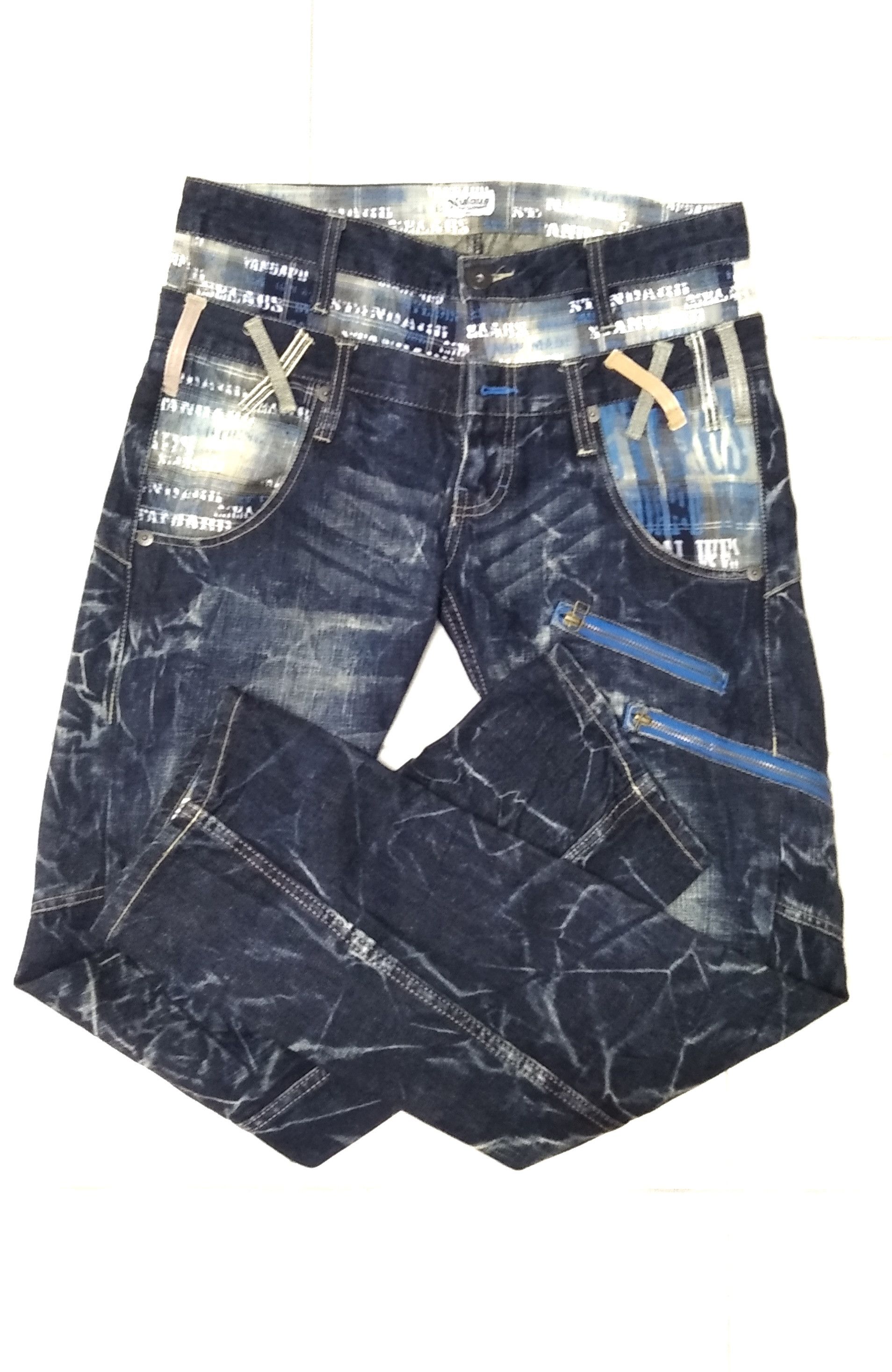 Japanese Brand × Vintage Japanese brand Nylaus Double Waist rusty Denim Size US 34 / EU 50 - 2 Thumbnail