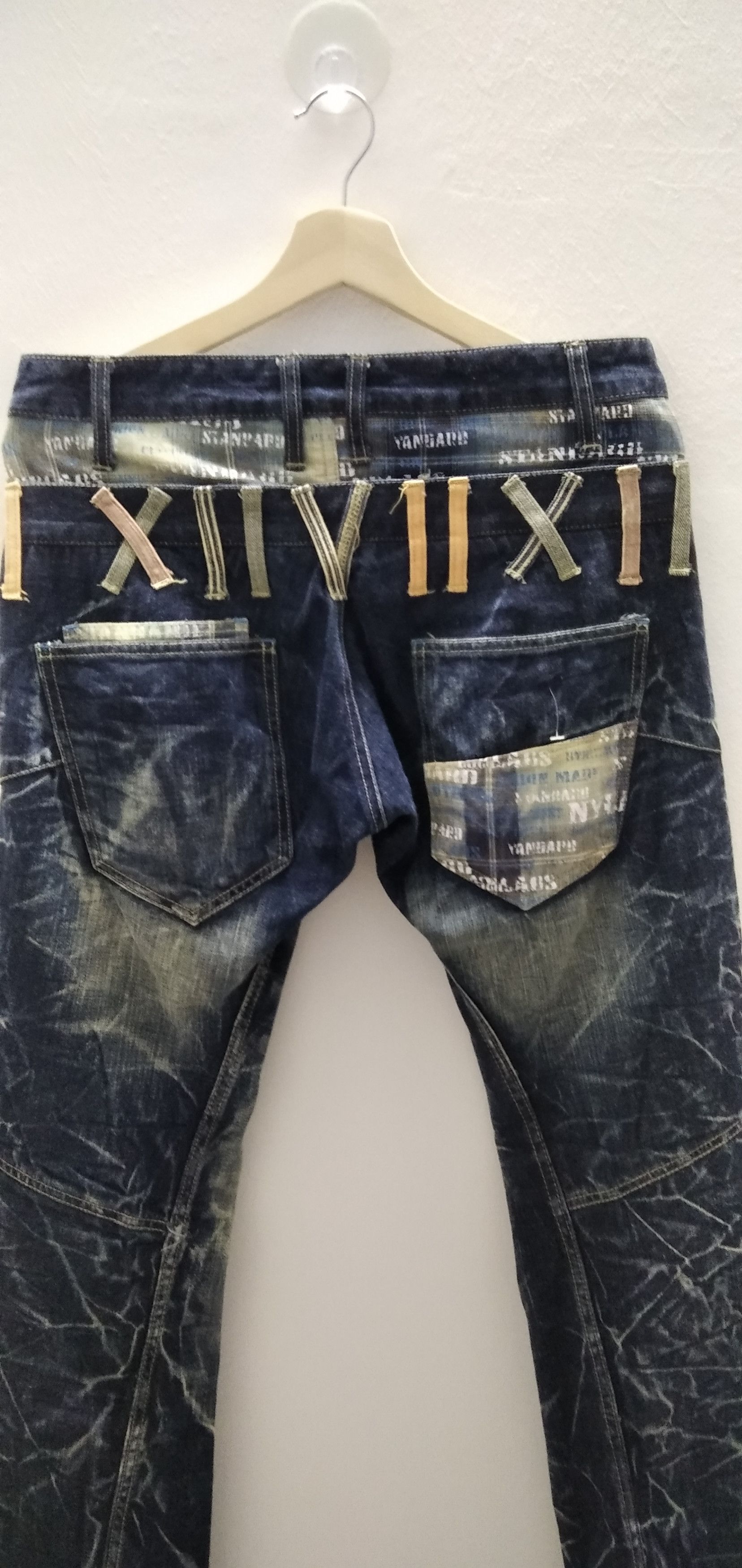 Japanese Brand × Vintage Japanese brand Nylaus Double Waist rusty Denim Size US 34 / EU 50 - 5 Thumbnail