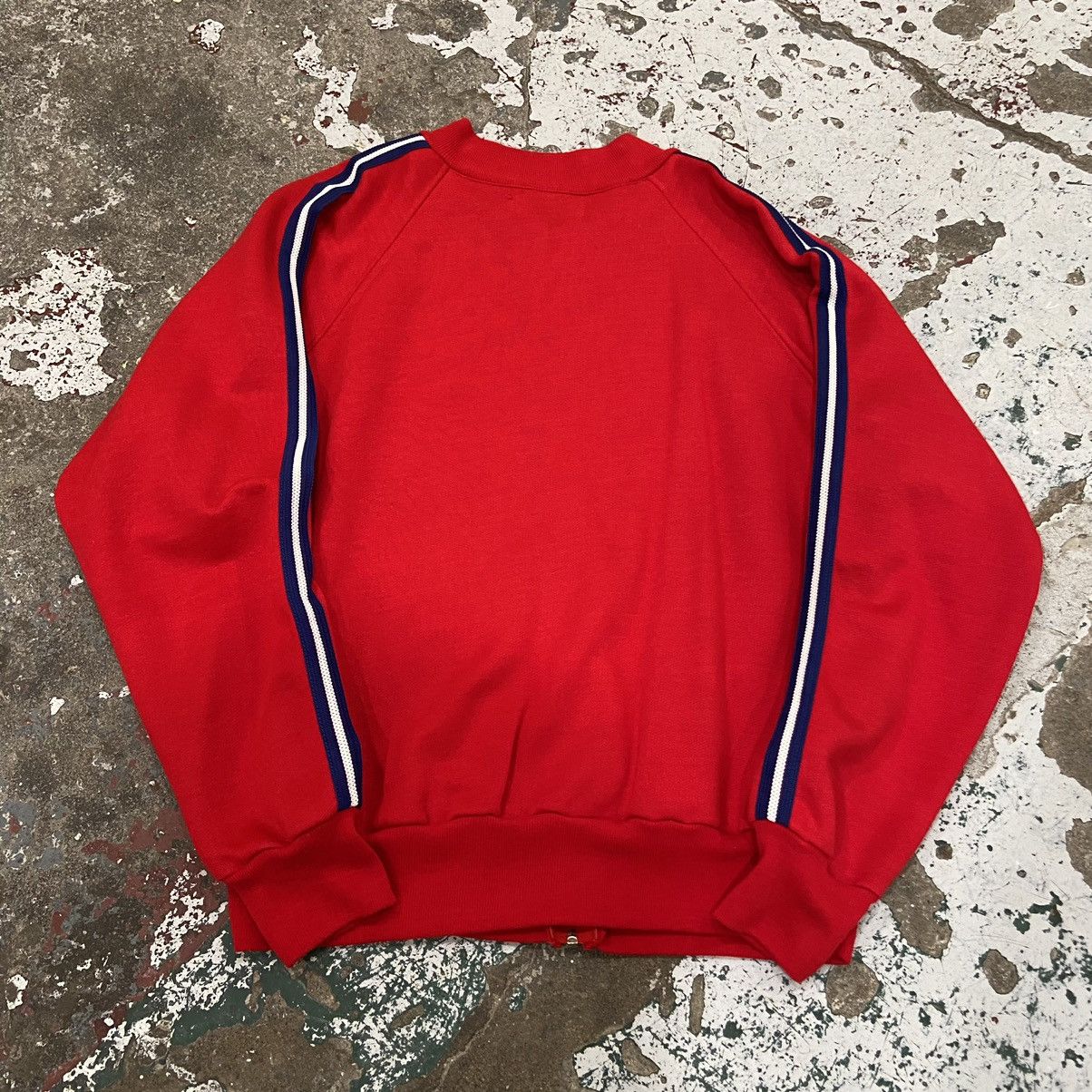 Vintage Vintage 1970s Red Acrylic Zip-up Sweater Size US M / EU 48-50 / 2 - 4 Thumbnail