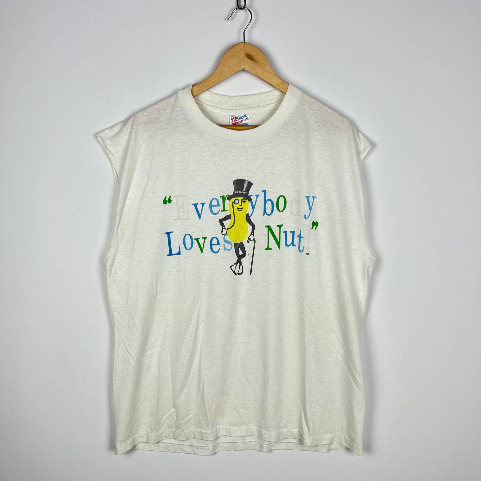 Vintage Vintage 90s Mr. Peanut Tanktop Shirt XL Size US XL / EU 56 / 4 - 1 Thumbnail