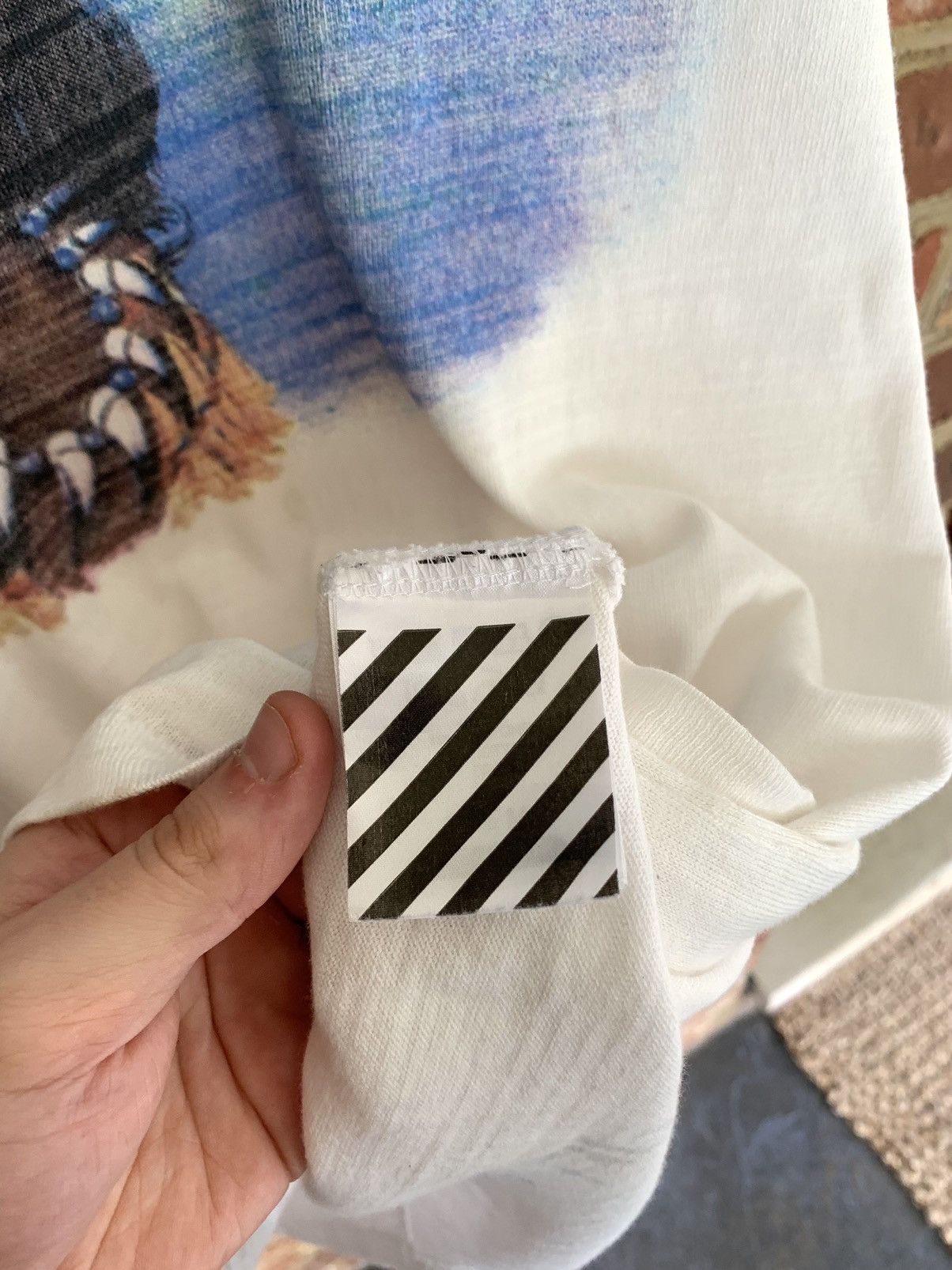 Off-White Rare OG Native American Indian Smoking Off-White Tee size M Size US M / EU 48-50 / 2 - 5 Thumbnail