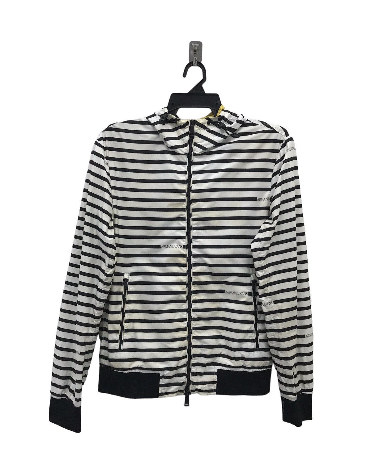 Armani ARMANI JEANS WATER REPELLENT STRIPE JACKET HOODIE Size US M / EU 48-50 / 2 - 1 Thumbnail