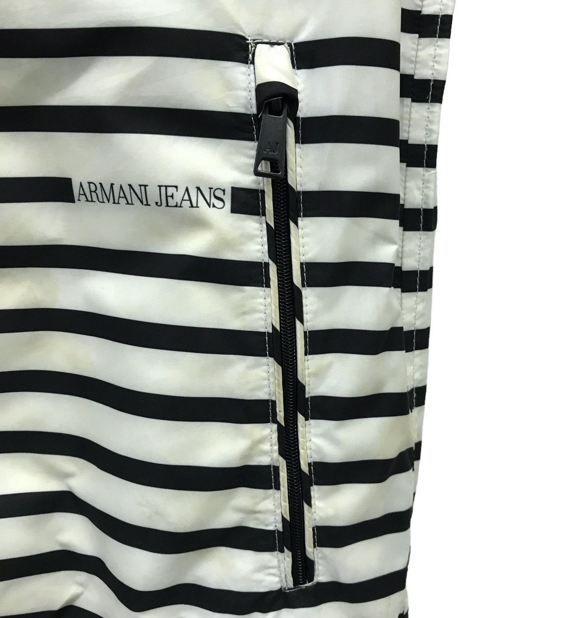 Armani ARMANI JEANS WATER REPELLENT STRIPE JACKET HOODIE Size US M / EU 48-50 / 2 - 5 Thumbnail