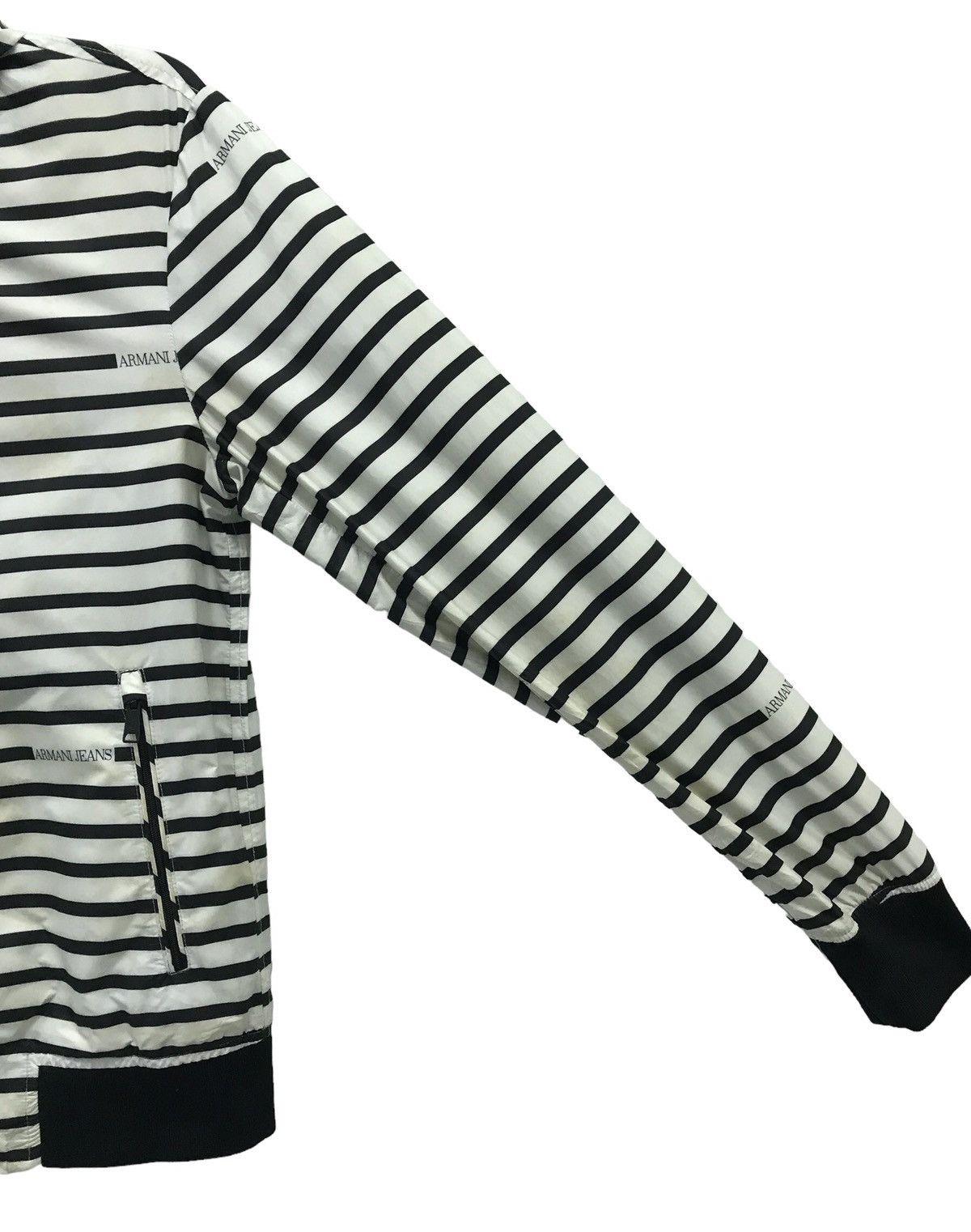 Armani ARMANI JEANS WATER REPELLENT STRIPE JACKET HOODIE Size US M / EU 48-50 / 2 - 4 Thumbnail