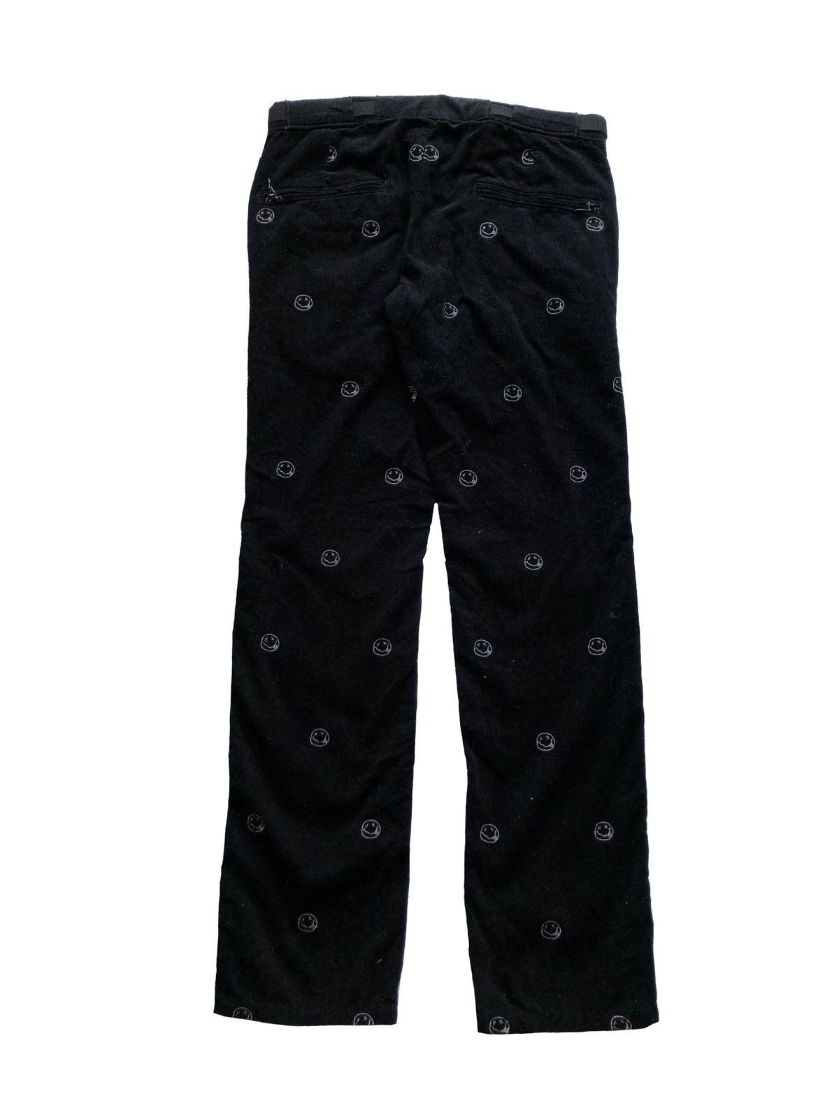 Hysteric Glamour 2000s Black Corduroy Nirvana Smiley Face Logo Pant Size US 30 / EU 46 - 3 Thumbnail