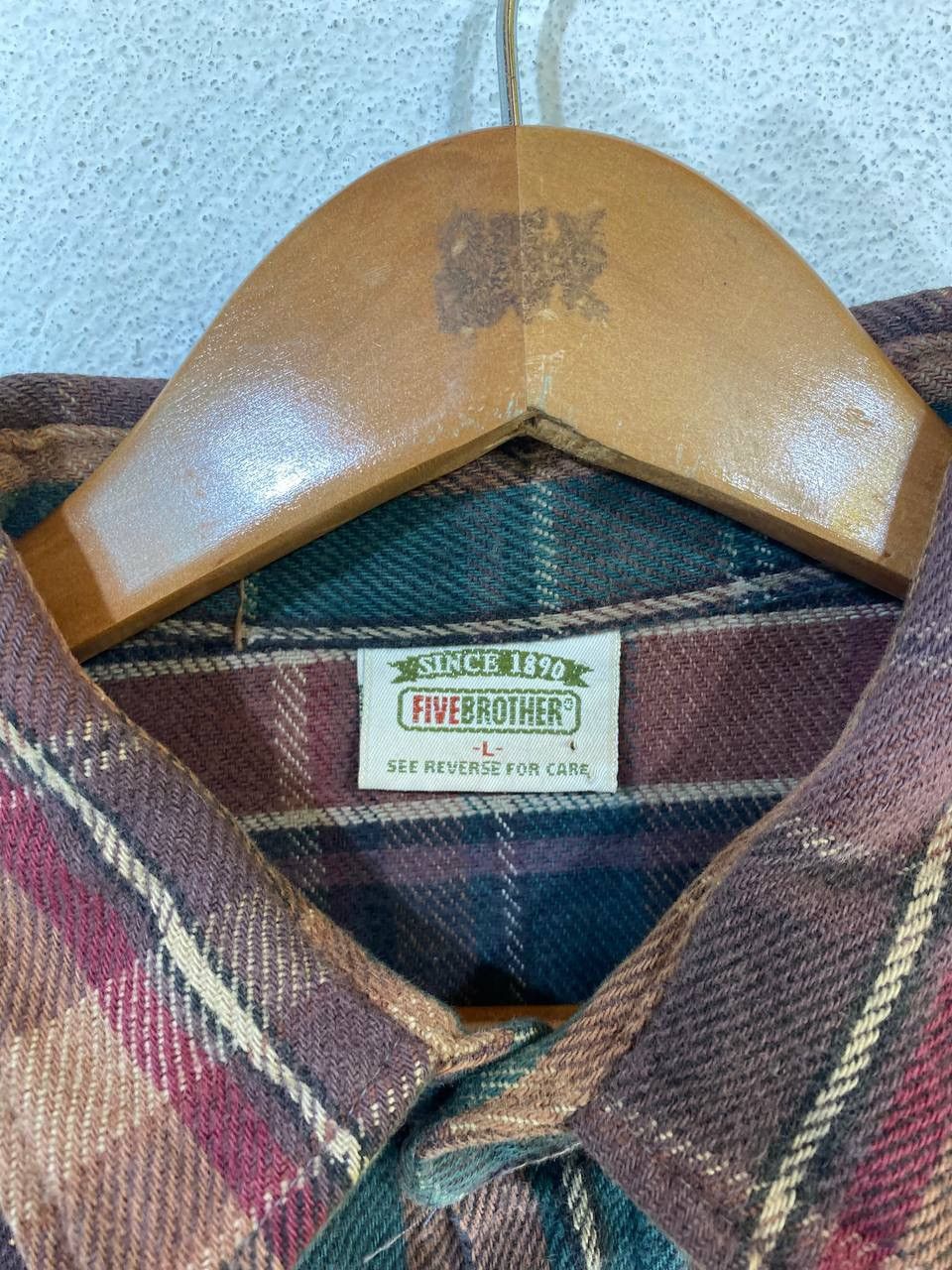 FiveBrother Vintage Five Brother Flannel Shirt Made in USA Size US L / EU 52-54 / 3 - 8 Thumbnail