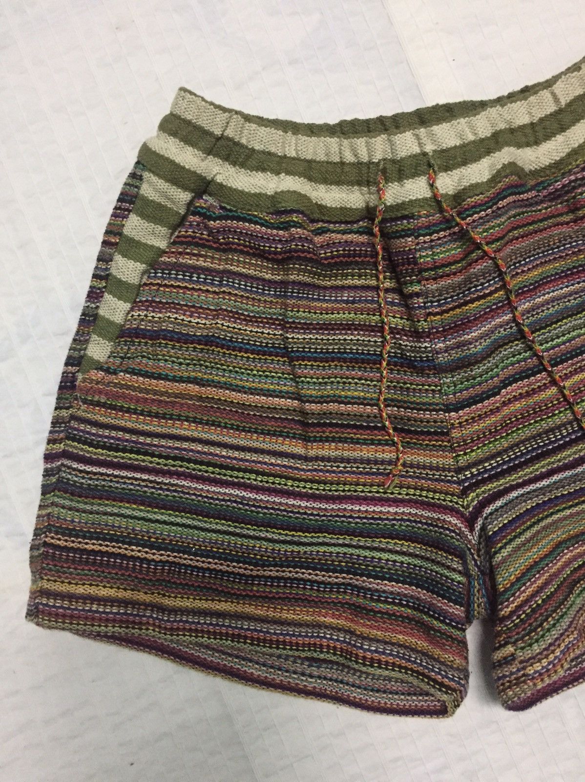 Japanese Brand Titicaca Short Pants Colourfull Stripes Size US 26 / EU 42 - 2 Thumbnail