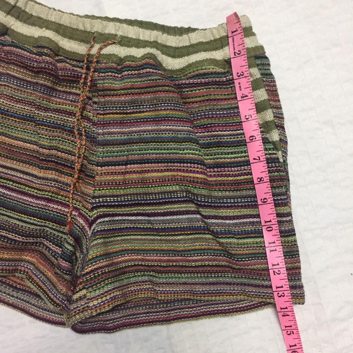 Japanese Brand Titicaca Short Pants Colourfull Stripes Size US 26 / EU 42 - 13 Thumbnail