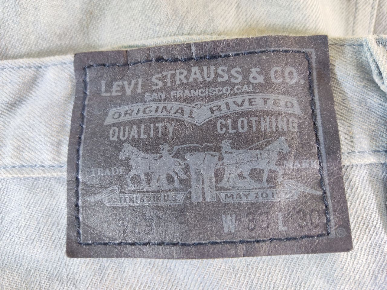 Levi's levis 513 straight denim sunfaded Size US 35 - 3 Thumbnail