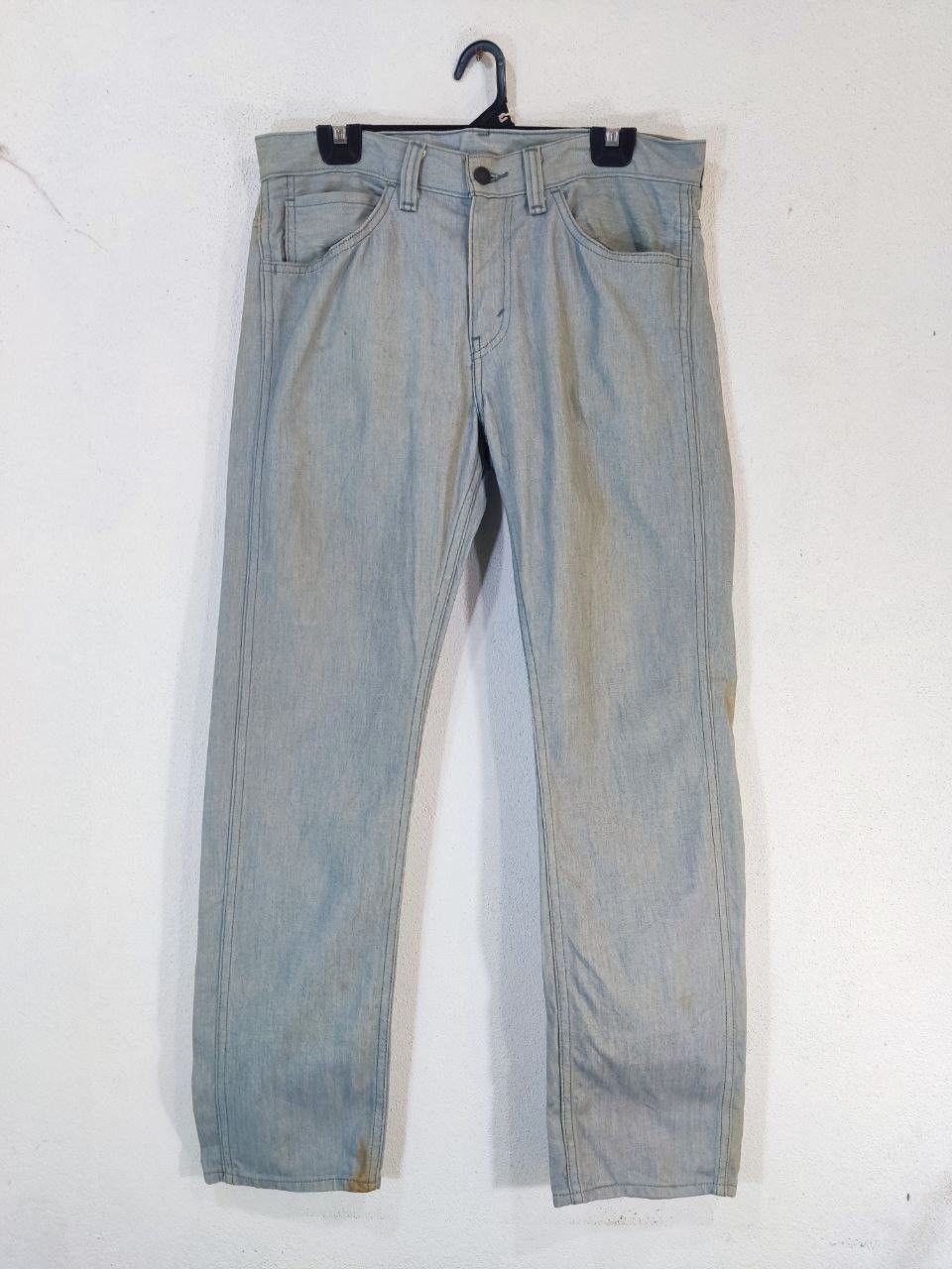 Levi's levis 513 straight denim sunfaded Size US 35 - 2 Thumbnail