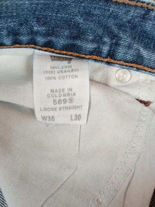 Levi's Vintage Levi's Jeans 569 Loose Straight Distressed 36x30 Size US 36 / EU 52 - 9 Thumbnail