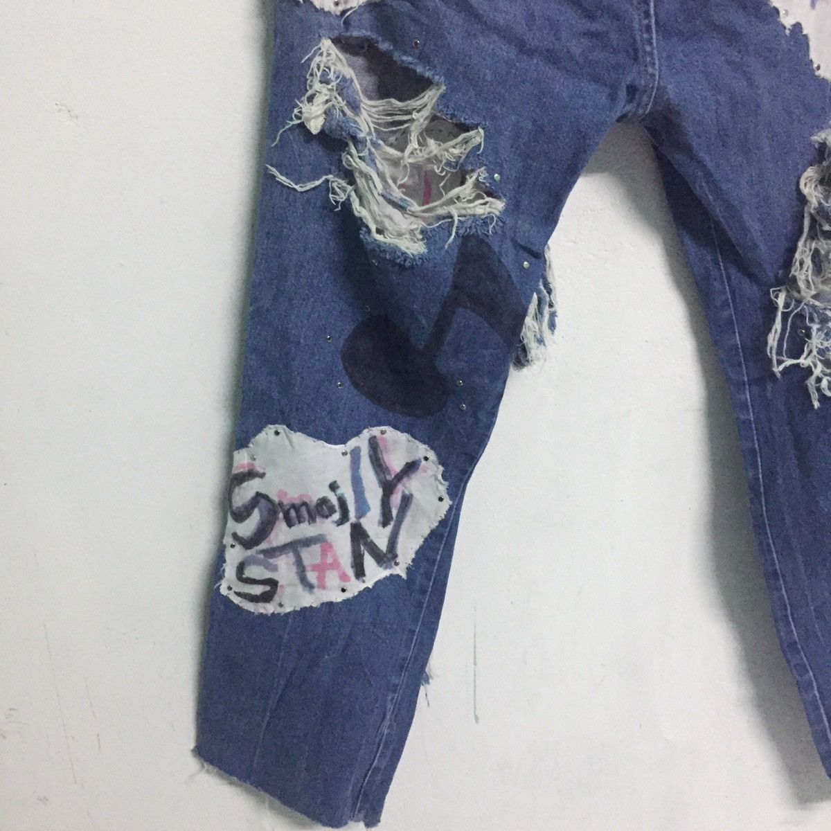 Japanese Brand Wrangler Destroyed Custom Jeans Denim Pant Size US 35 - 8 Thumbnail