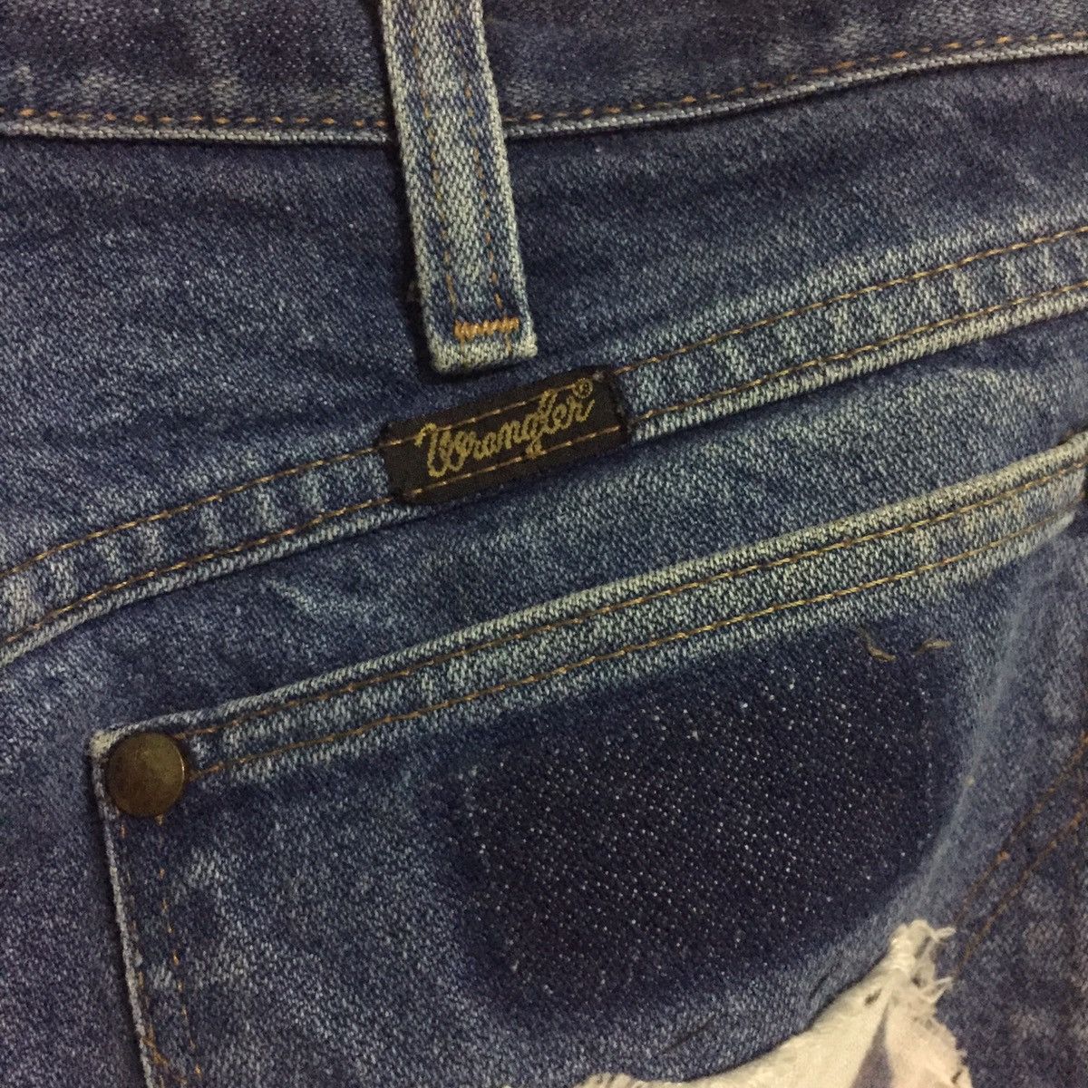 Japanese Brand Wrangler Destroyed Custom Jeans Denim Pant Size US 35 - 10 Thumbnail