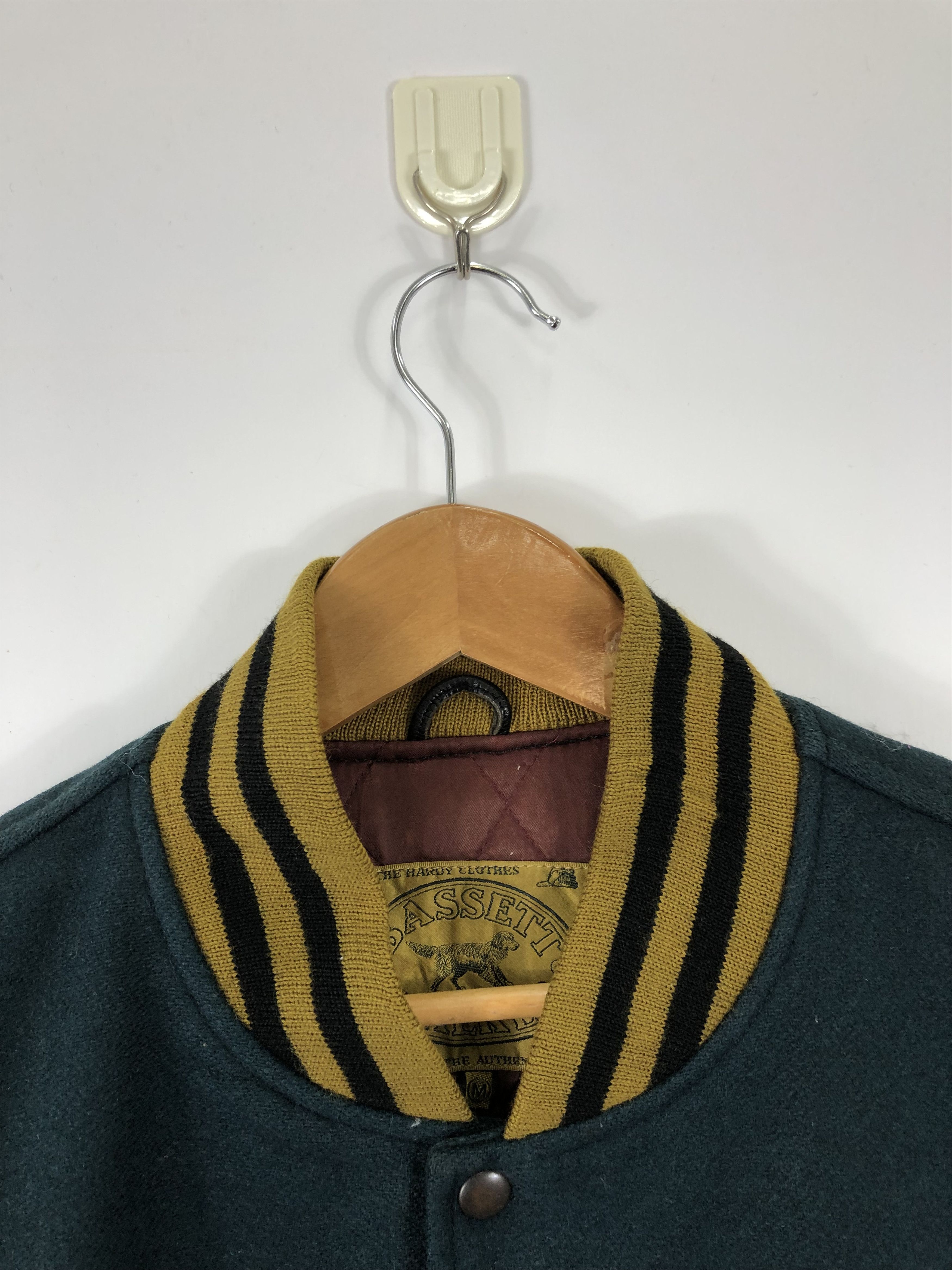 Japanese Brand × Vintage Vintage 80s Bassett Varsity Jacket Sleeve Leather V0225 Size US M / EU 48-50 / 2 - 7 Thumbnail