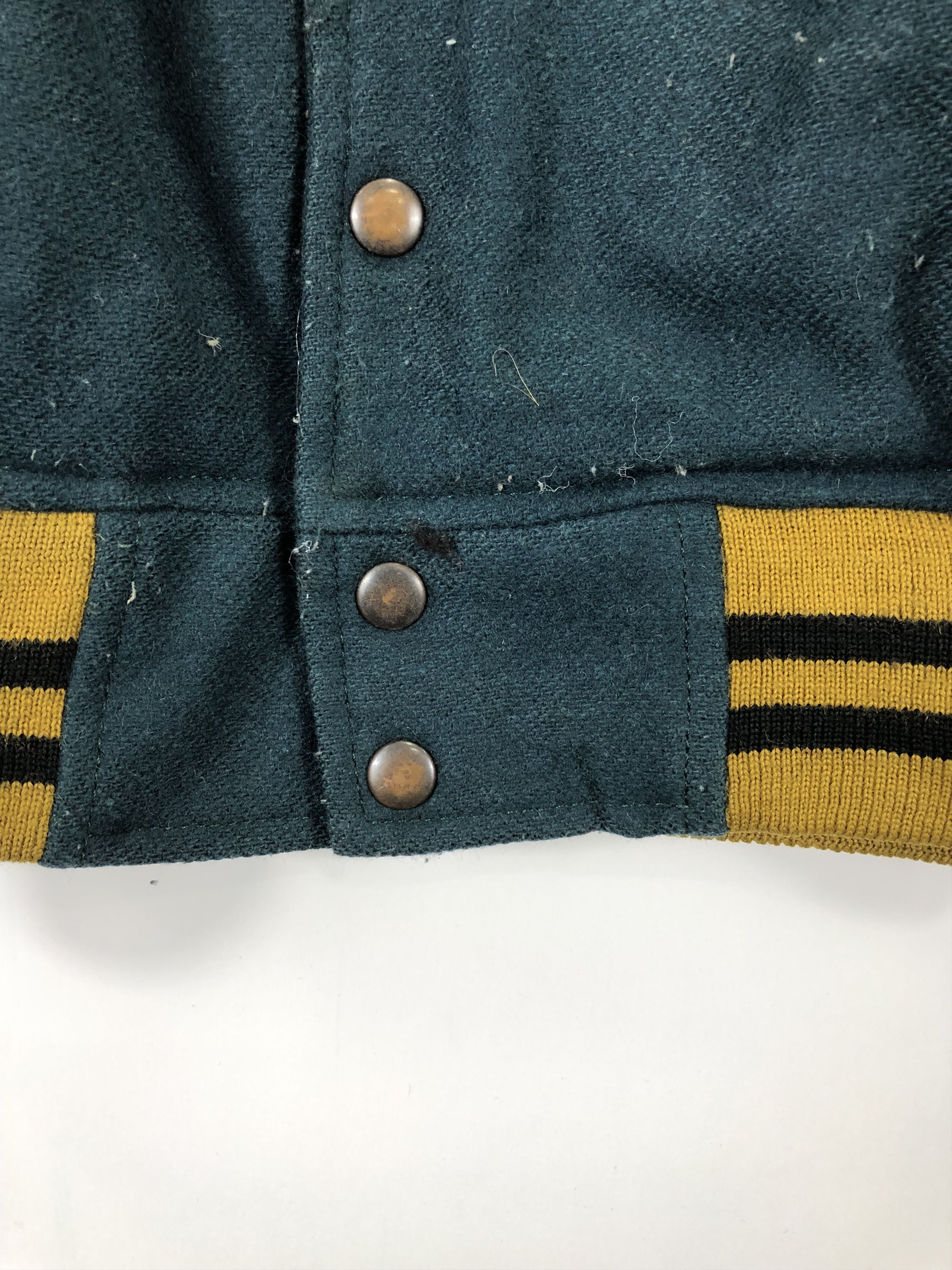 Japanese Brand × Vintage Vintage 80s Bassett Varsity Jacket Sleeve Leather V0225 Size US M / EU 48-50 / 2 - 6 Thumbnail