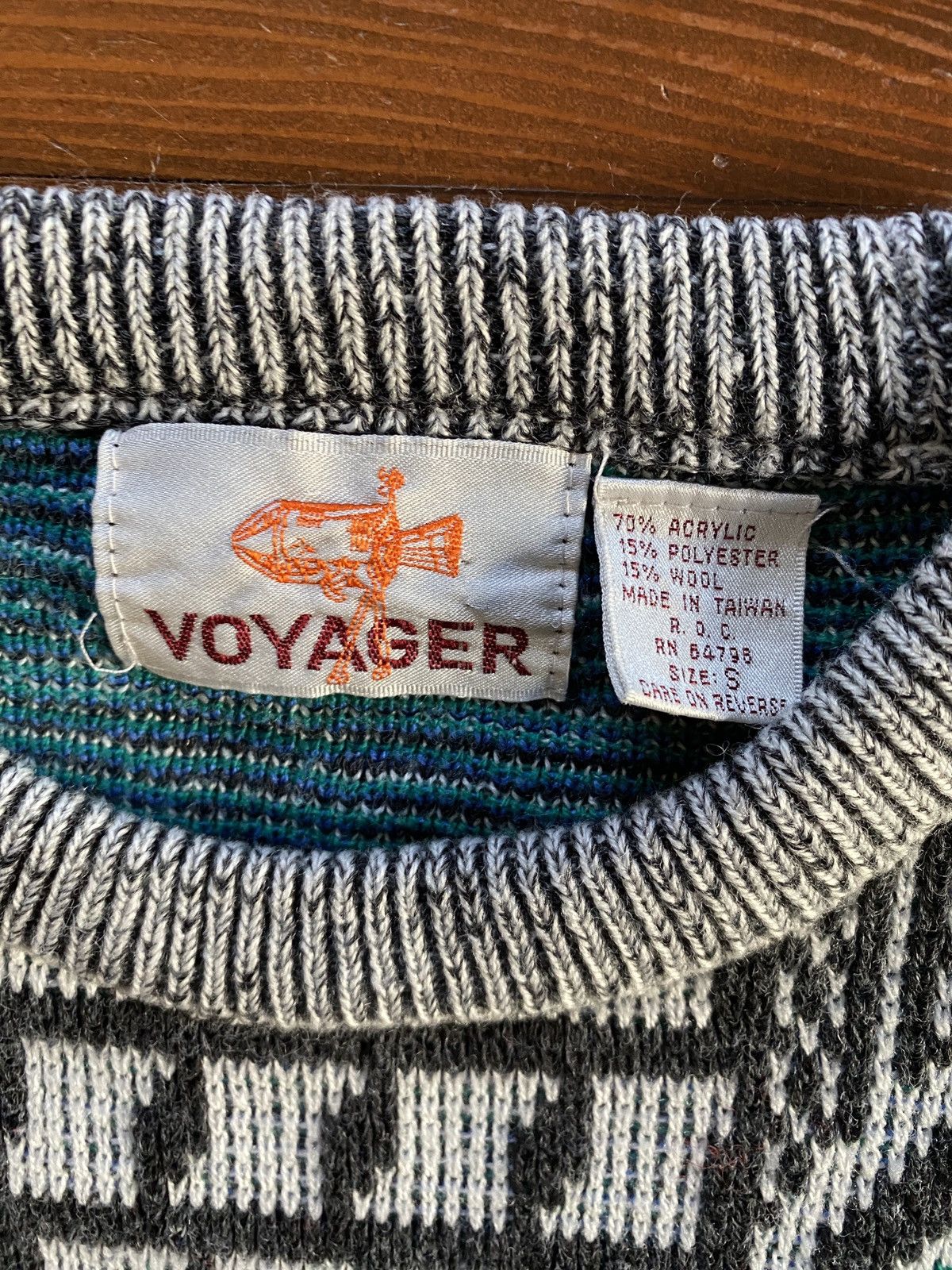 Vintage Vintage 80’s Voyager Abstract Knit Sweater Size US XS / EU 42 / 0 - 5 Thumbnail