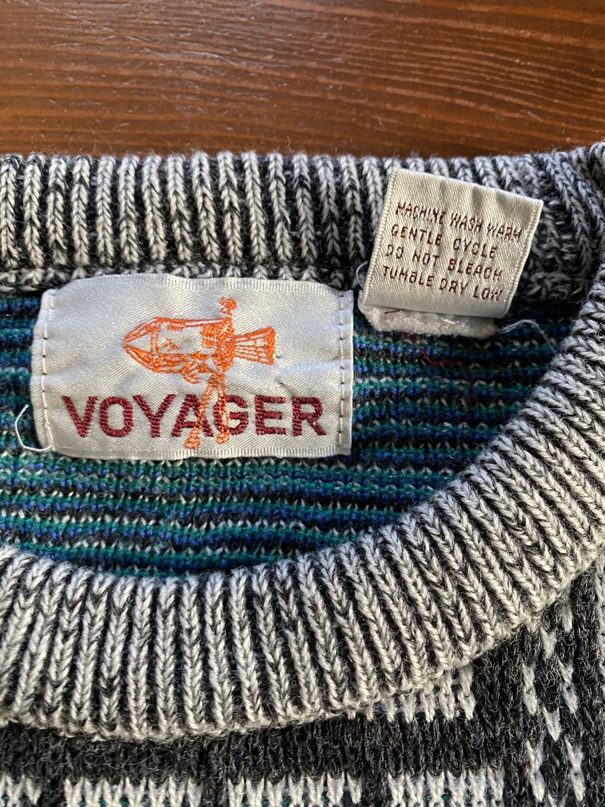 Vintage Vintage 80’s Voyager Abstract Knit Sweater Size US XS / EU 42 / 0 - 6 Thumbnail