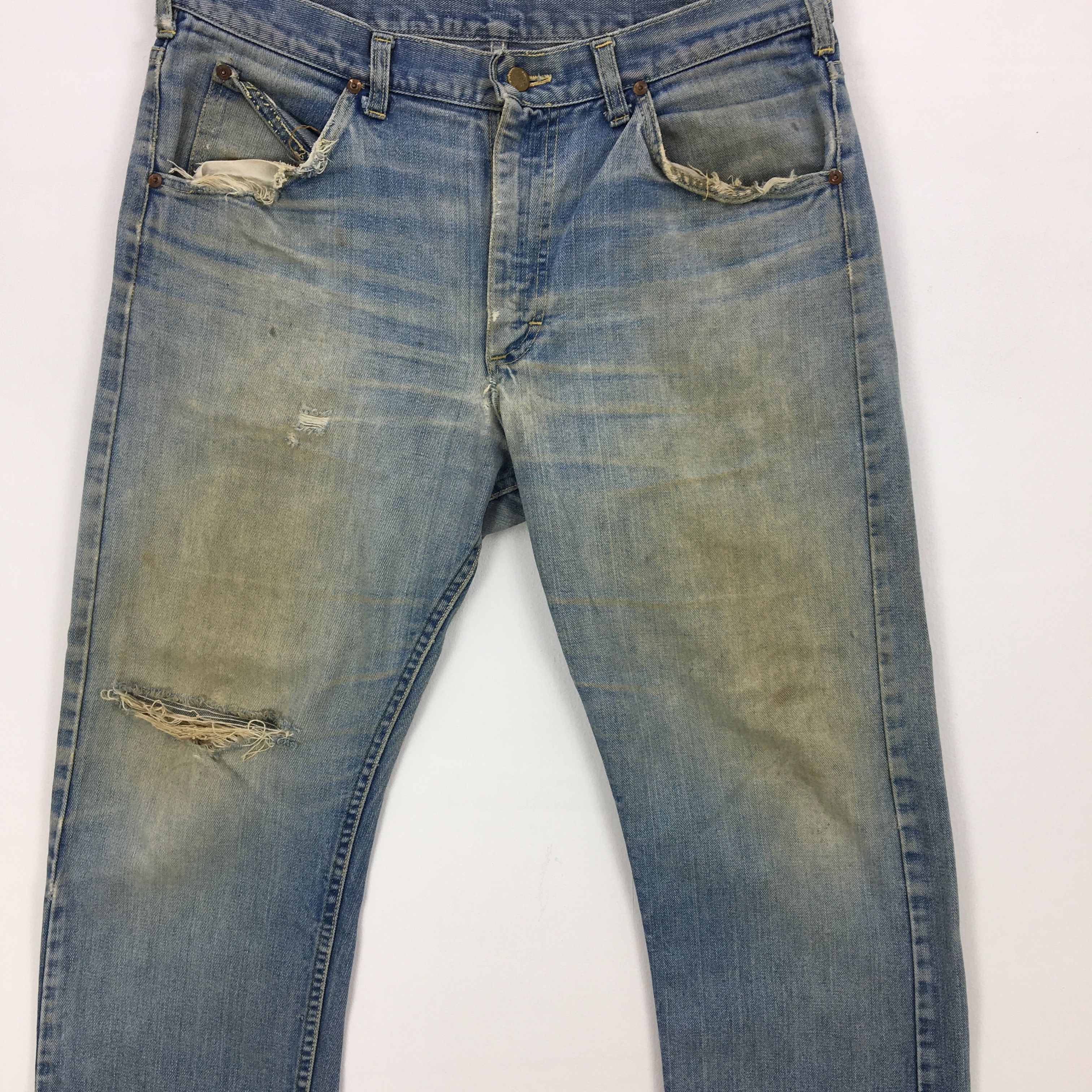 Lee Vintage Dirty Rusty Lee Riders Denim Mud Wash Lee Jeans Size US 34 / EU 50 - 5 Thumbnail