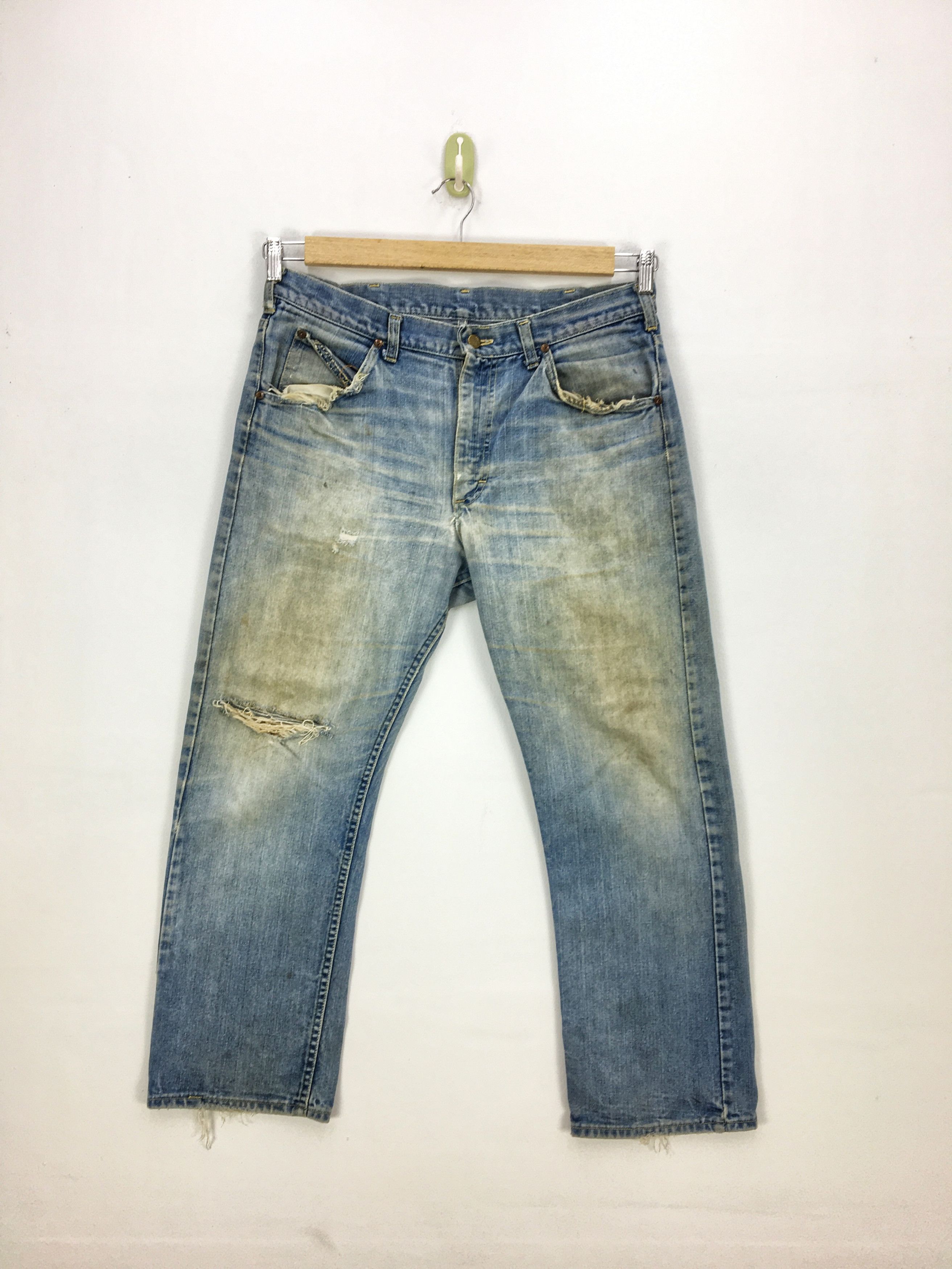 Lee Vintage Dirty Rusty Lee Riders Denim Mud Wash Lee Jeans Size US 34 / EU 50 - 1 Thumbnail