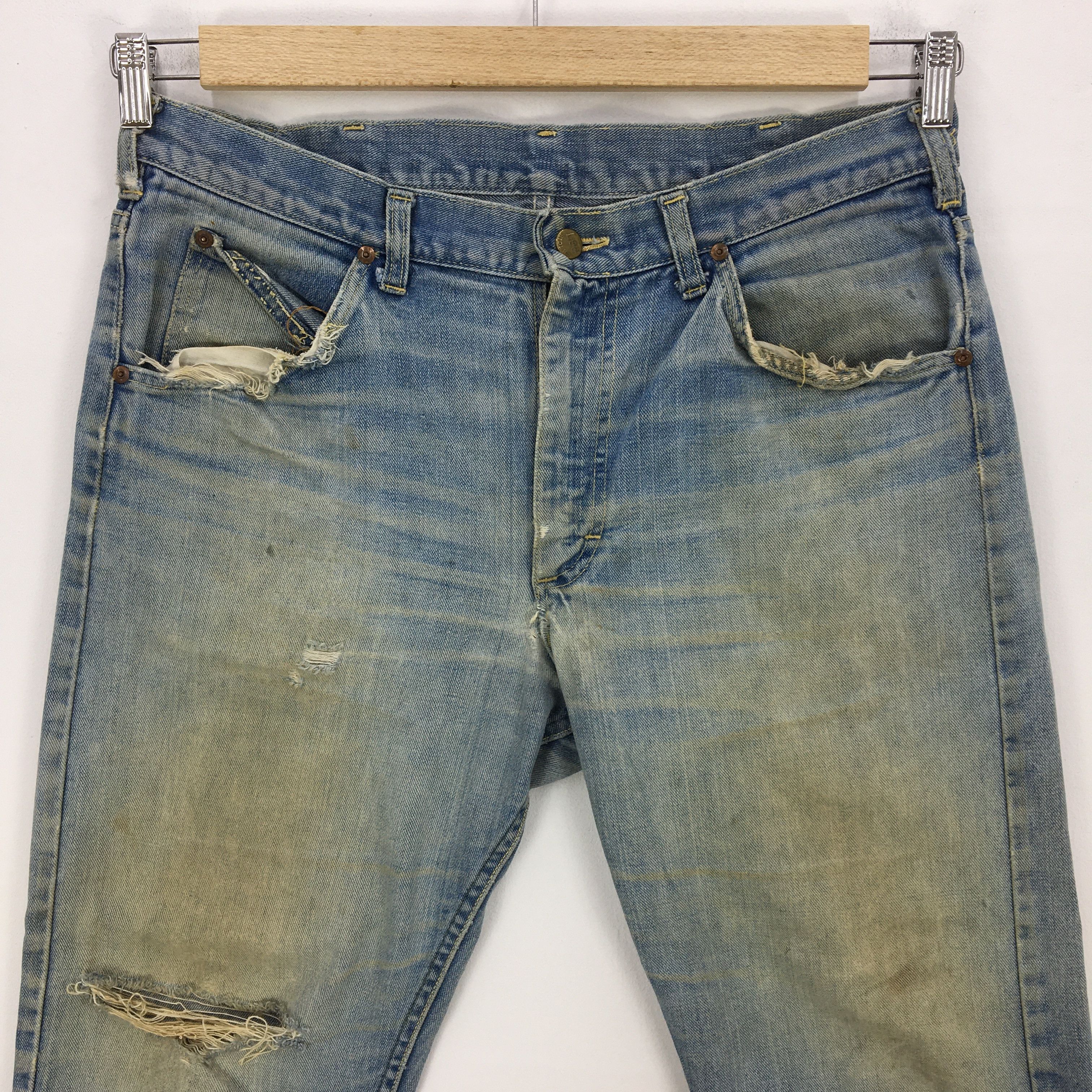 Lee Vintage Dirty Rusty Lee Riders Denim Mud Wash Lee Jeans Size US 34 / EU 50 - 3 Thumbnail