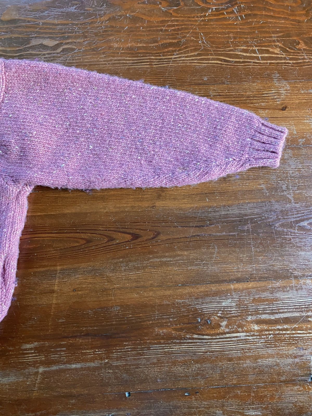 Vintage Vintage 80s Donegal Waist Button Pink Wool Cardigan Sweater Size M / US 6-8 / IT 42-44 - 15 Thumbnail