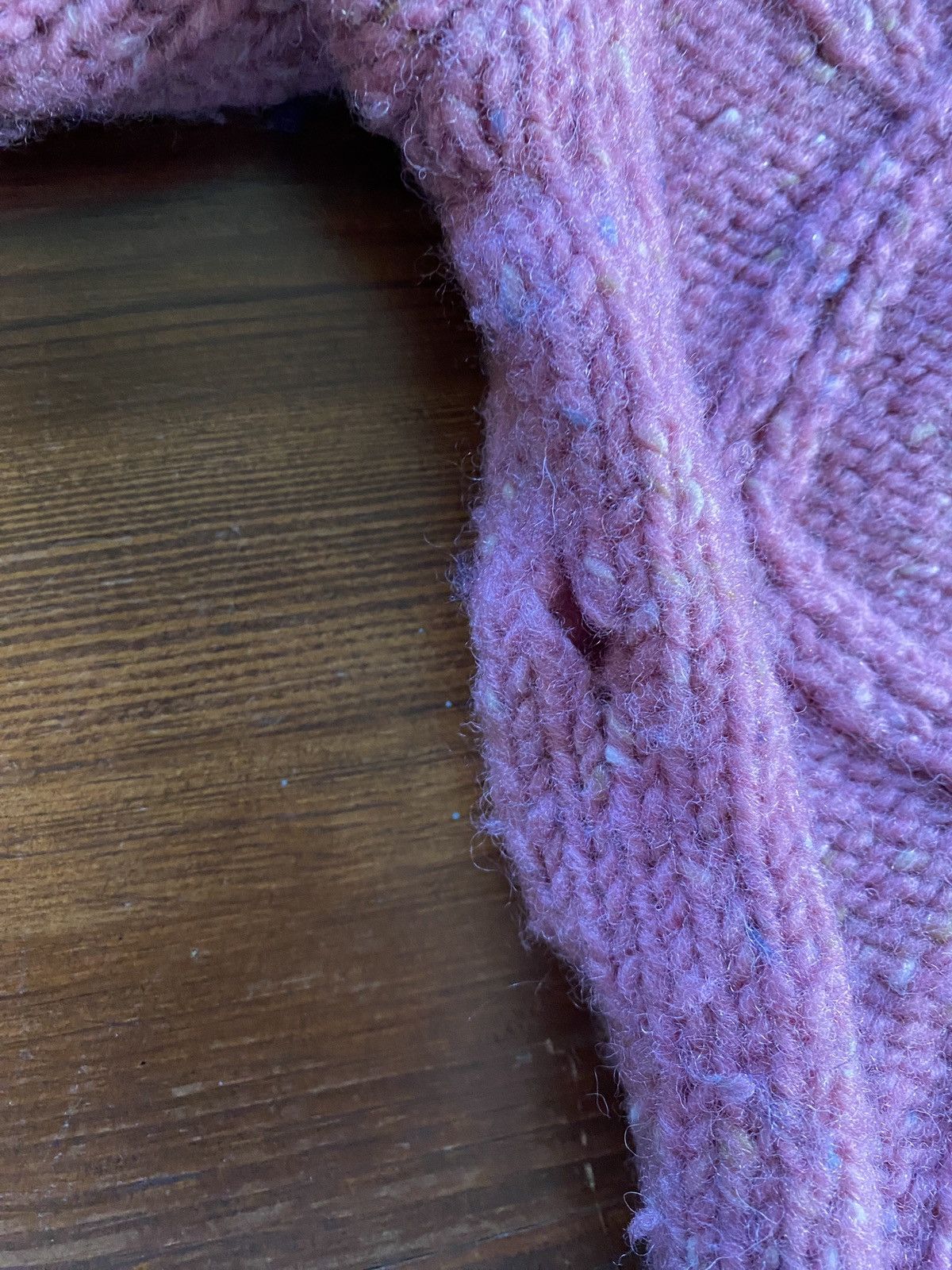 Vintage Vintage 80s Donegal Waist Button Pink Wool Cardigan Sweater Size M / US 6-8 / IT 42-44 - 12 Thumbnail
