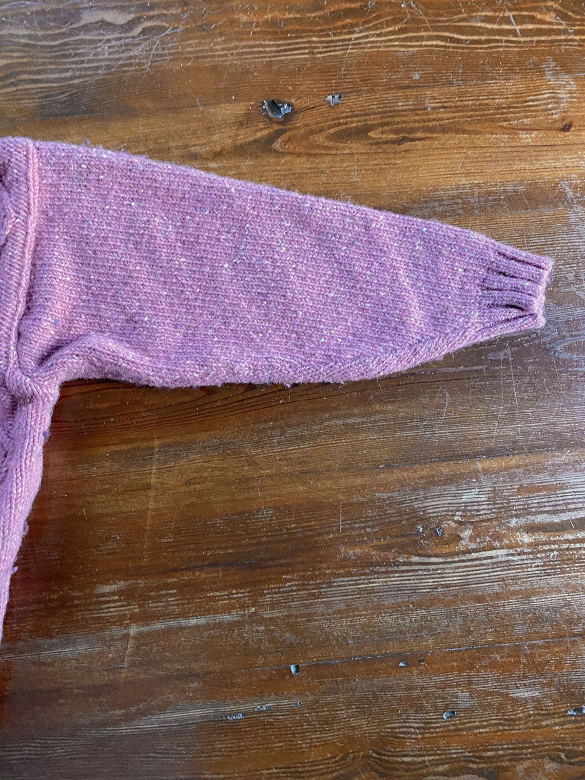 Vintage Vintage 80s Donegal Waist Button Pink Wool Cardigan Sweater Size M / US 6-8 / IT 42-44 - 10 Thumbnail