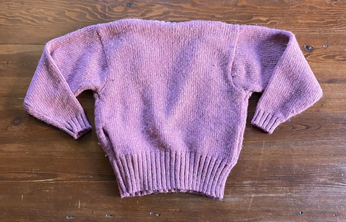 Vintage Vintage 80s Donegal Waist Button Pink Wool Cardigan Sweater Size M / US 6-8 / IT 42-44 - 13 Thumbnail