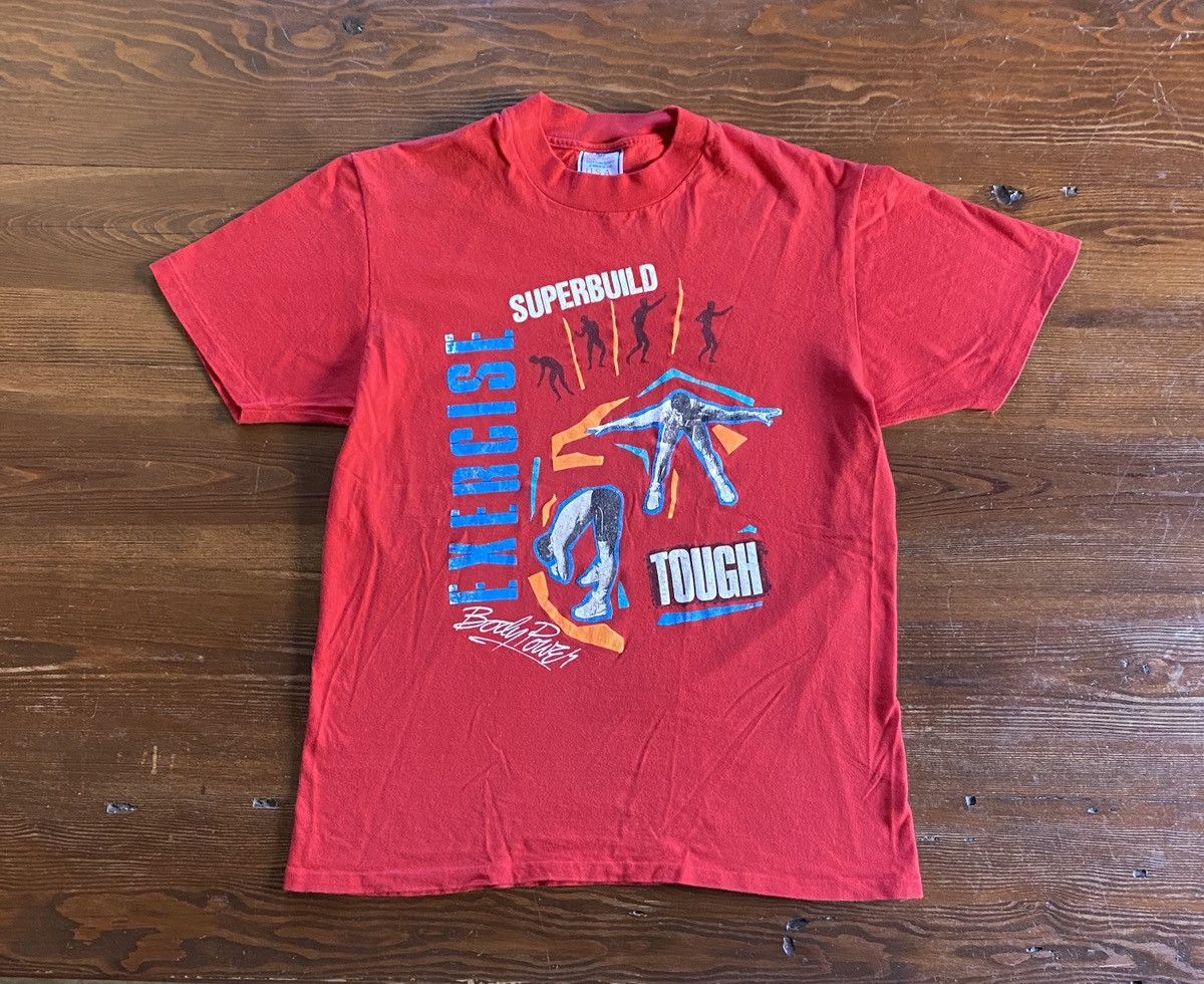 Vintage Vintage 80’s Superbuild Exercise Single Stitch Tee Size US L / EU 52-54 / 3 - 1 Thumbnail