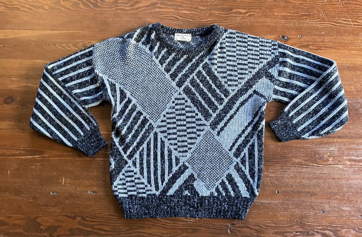 Vintage Vintage 80’s Honeywell & Todd Mohair Style Knit Sweater Size US M / EU 48-50 / 2 - 2 Thumbnail