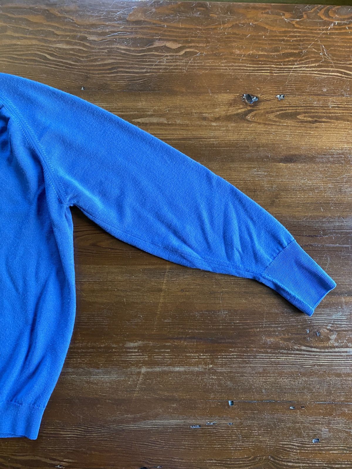 Vintage Vintage 80’s St. Michael V-Neck Blue Raglan Wool Sweater Size US L / EU 52-54 / 3 - 13 Thumbnail