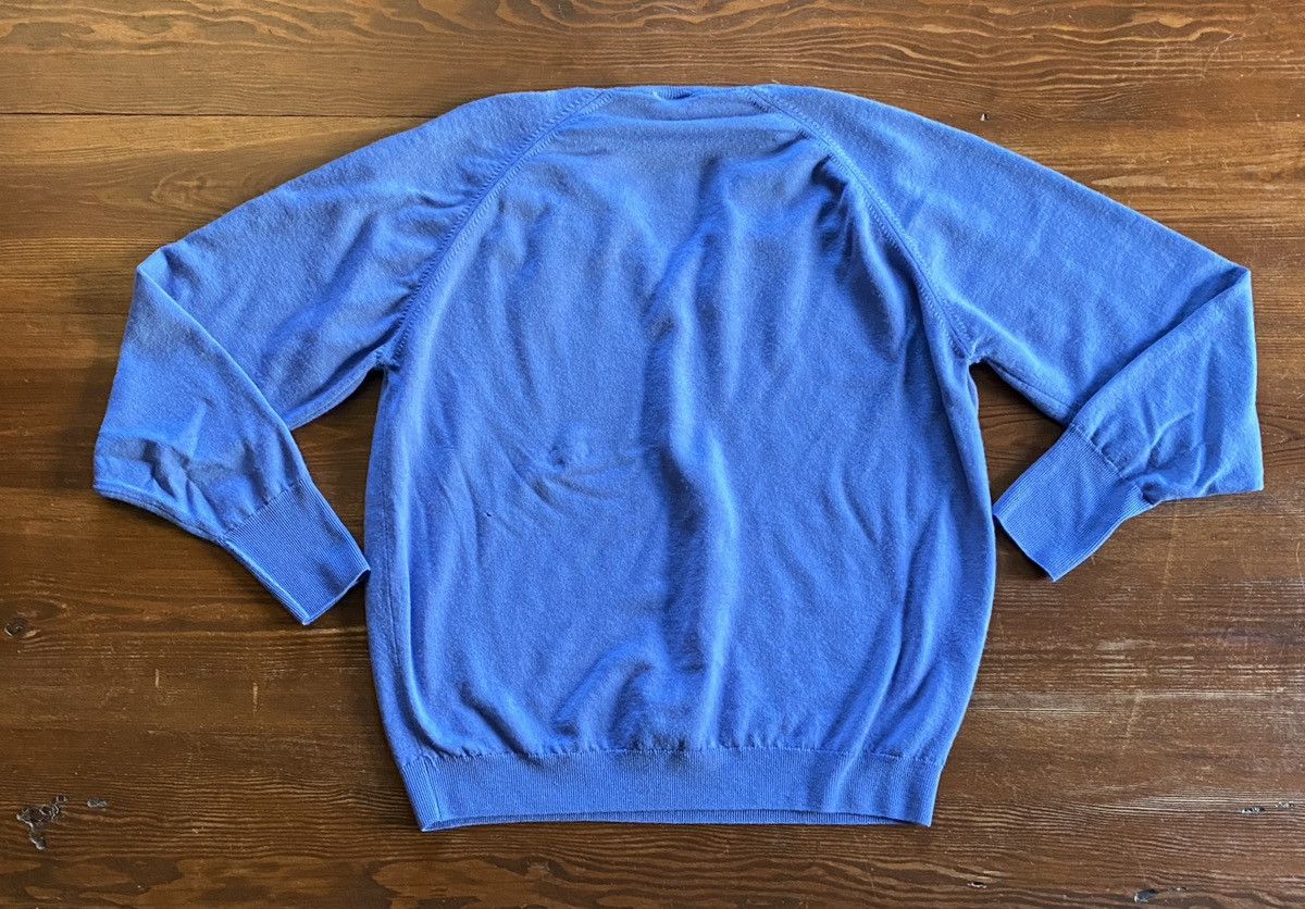 Vintage Vintage 80’s St. Michael V-Neck Blue Raglan Wool Sweater Size US L / EU 52-54 / 3 - 10 Thumbnail
