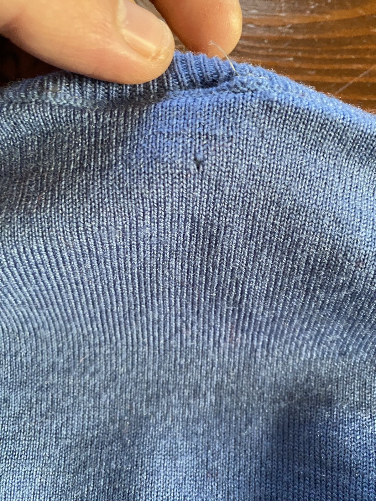 Vintage Vintage 80’s St. Michael V-Neck Blue Raglan Wool Sweater Size US L / EU 52-54 / 3 - 12 Thumbnail