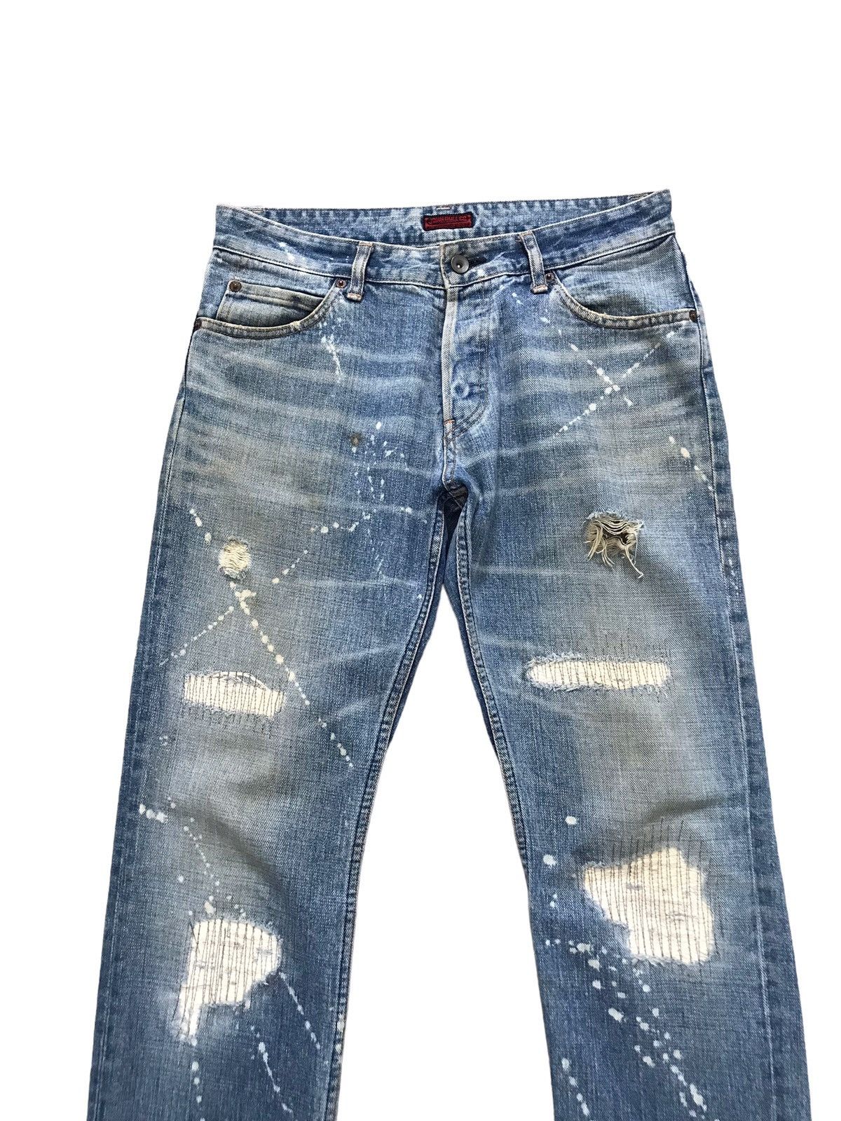 Japanese Brand John Bull Co Paint Splatter Distressed Denim Jeans Size US 31 - 2 Thumbnail