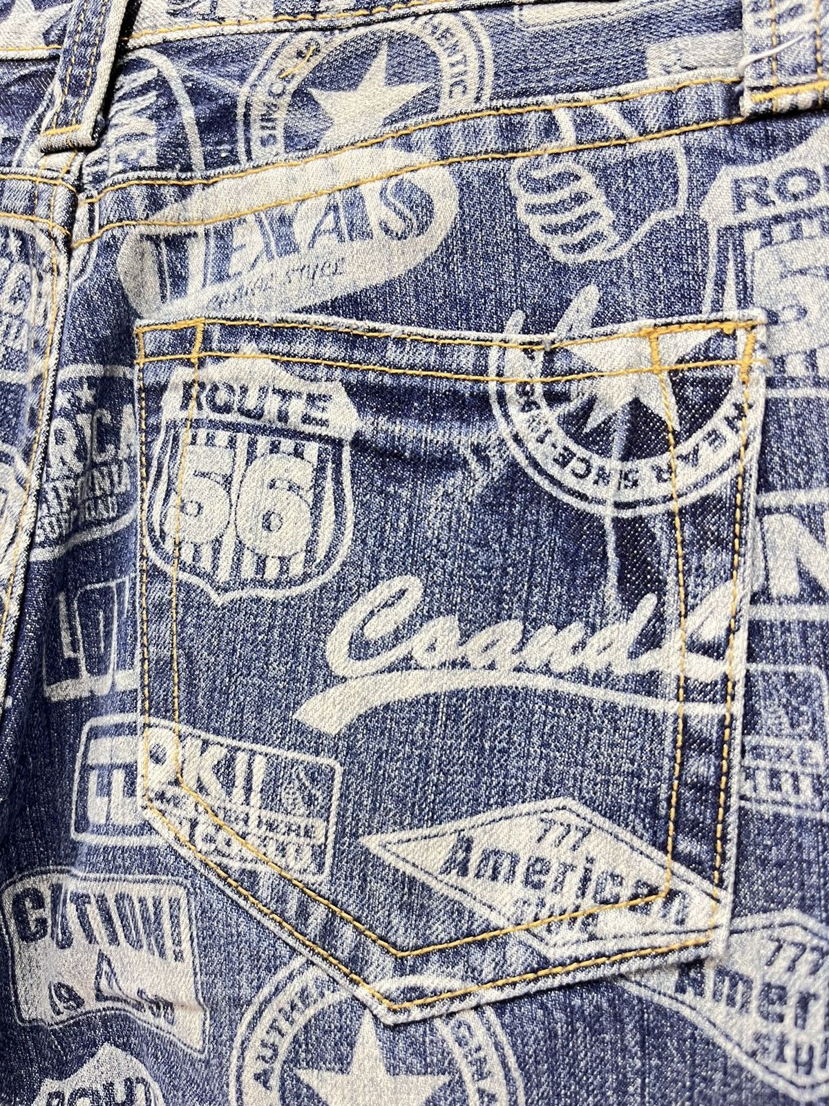 Japanese Brand DOPE! POP ART! CO&LU Printed Denim! Hysteric Glamour Style! Size 28" / US 6 / IT 42 - 10 Thumbnail