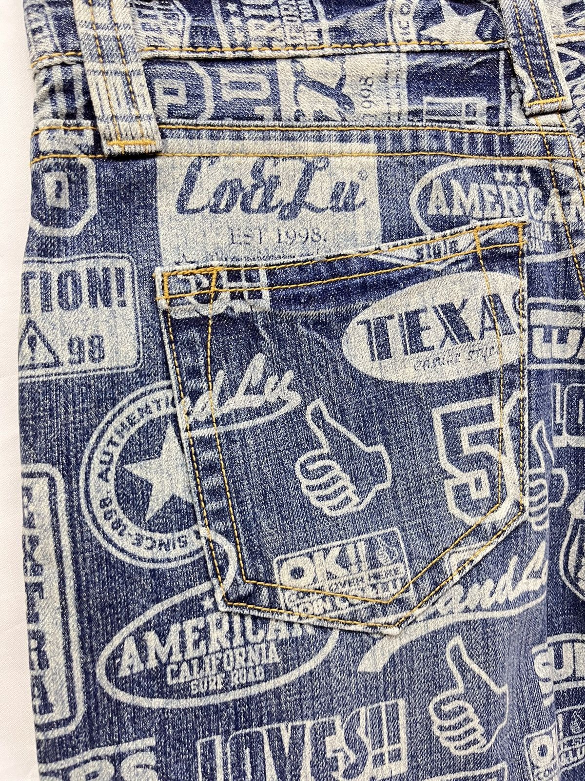 Japanese Brand DOPE! POP ART! CO&LU Printed Denim! Hysteric Glamour Style! Size 28" / US 6 / IT 42 - 11 Thumbnail