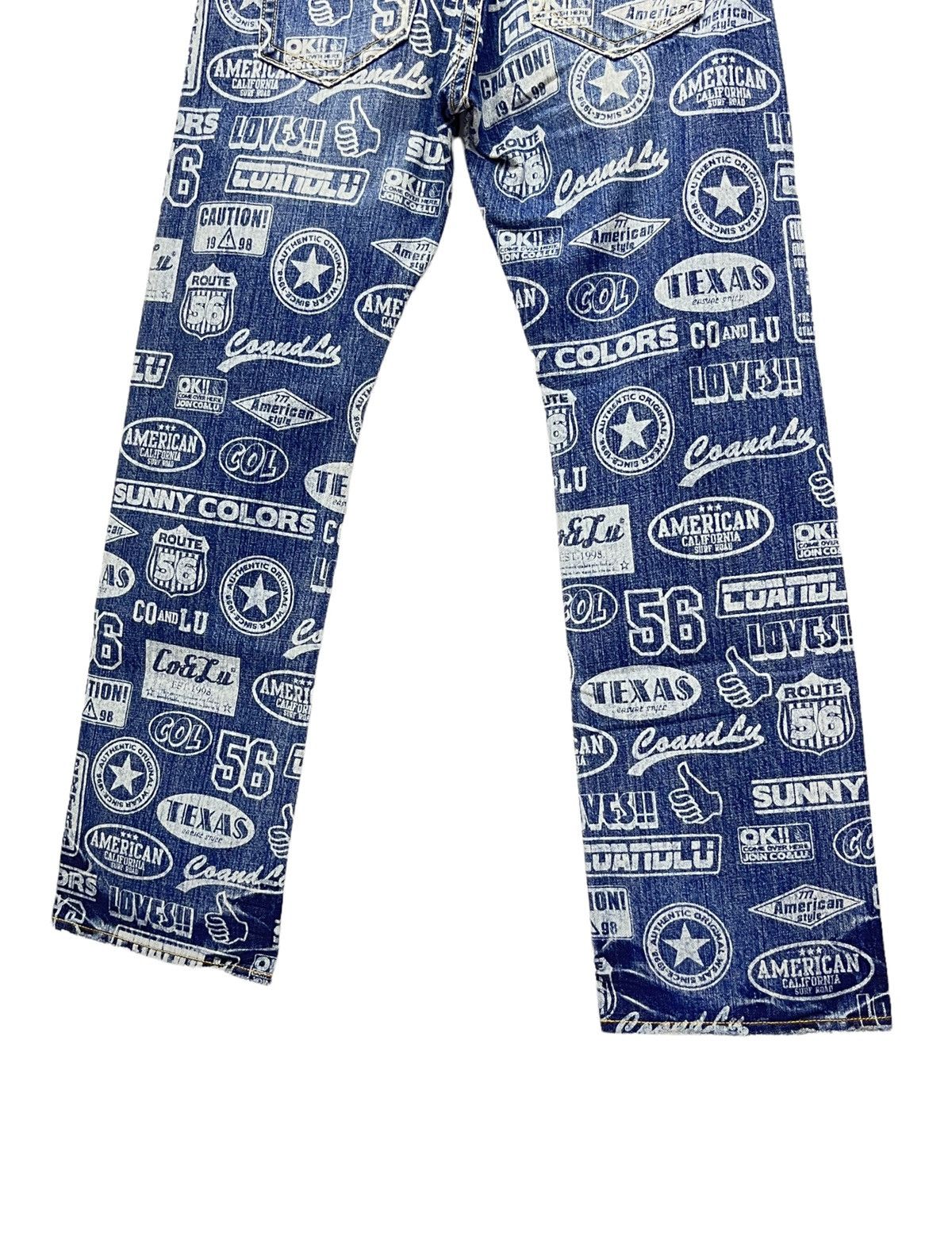 Japanese Brand DOPE! POP ART! CO&LU Printed Denim! Hysteric Glamour Style! Size 28" / US 6 / IT 42 - 13 Thumbnail