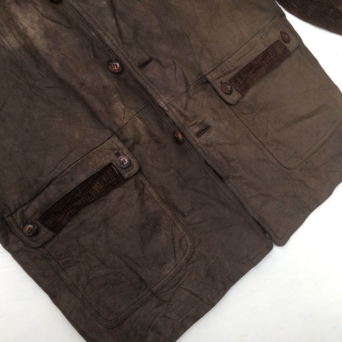 Vintage Vintage Gianni Valentino Leather Jacket Size US L / EU 52-54 / 3 - 12 Thumbnail