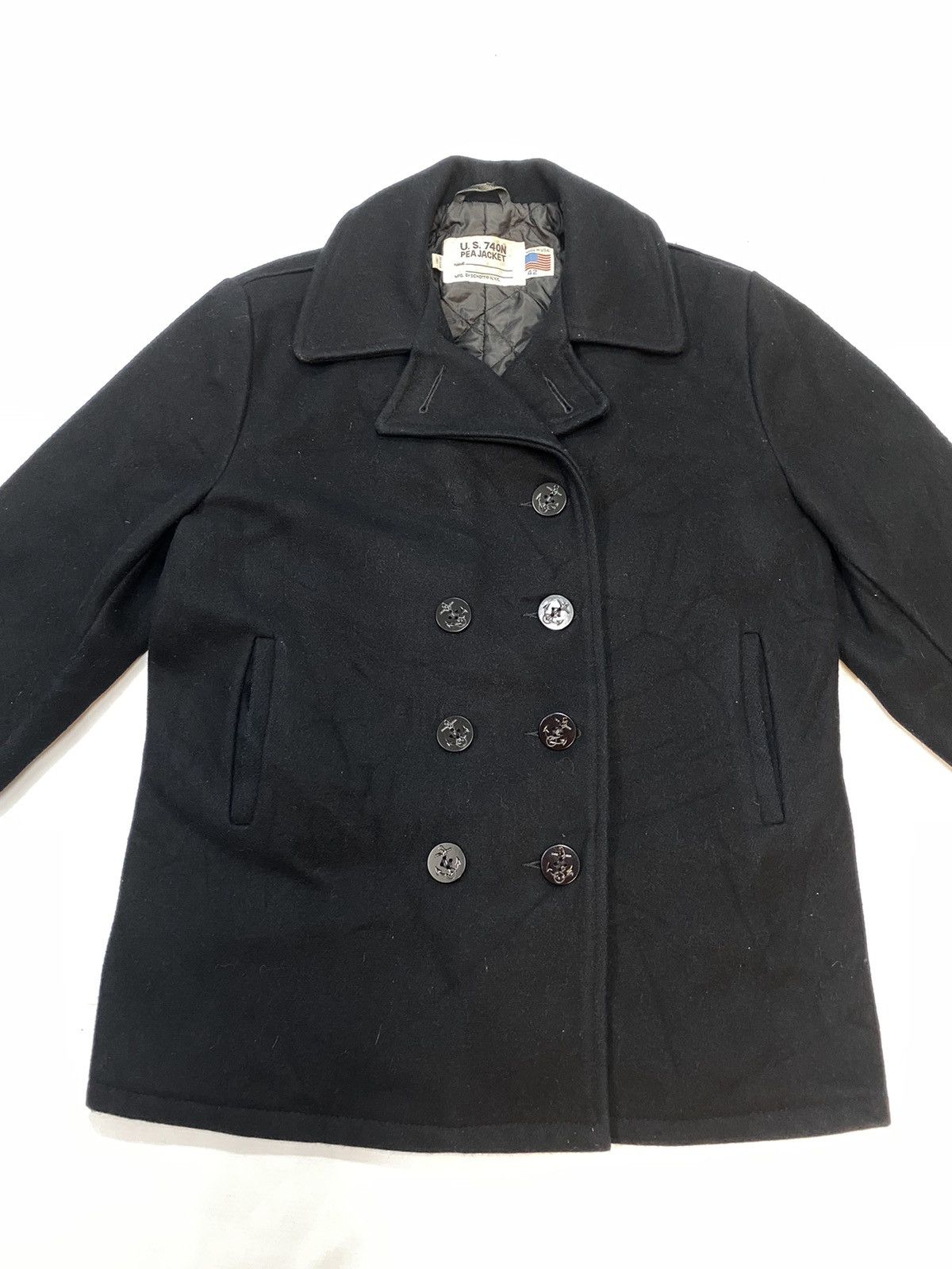 Schott × Vintage Vintage Schott Pea Jacket Double Breast Size US M / EU 48-50 / 2 - 2 Thumbnail