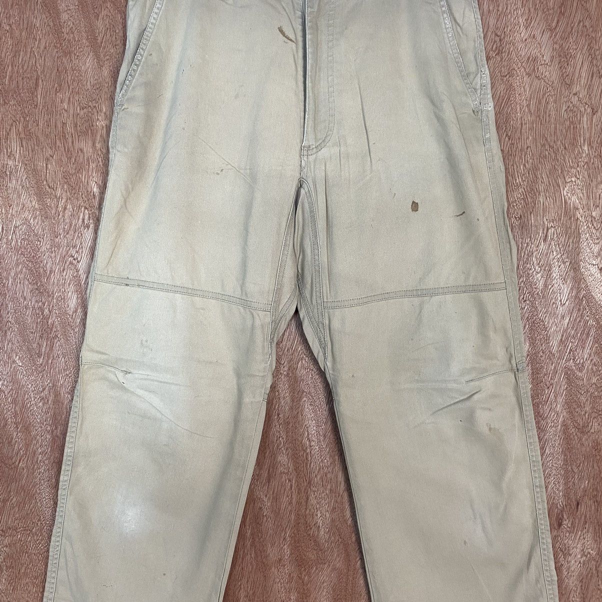 Japanese Brand DL Japan Brown dirty vintage Cargo Pants #c770 Size US 30 / EU 46 - 4 Thumbnail
