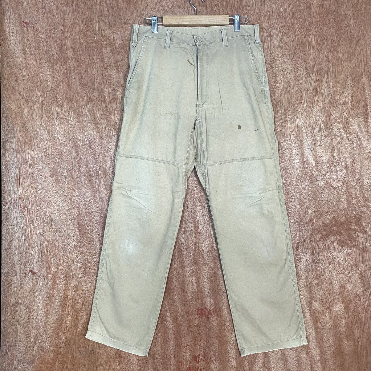 Japanese Brand DL Japan Brown dirty vintage Cargo Pants #c770 Size US 30 / EU 46 - 1 Thumbnail