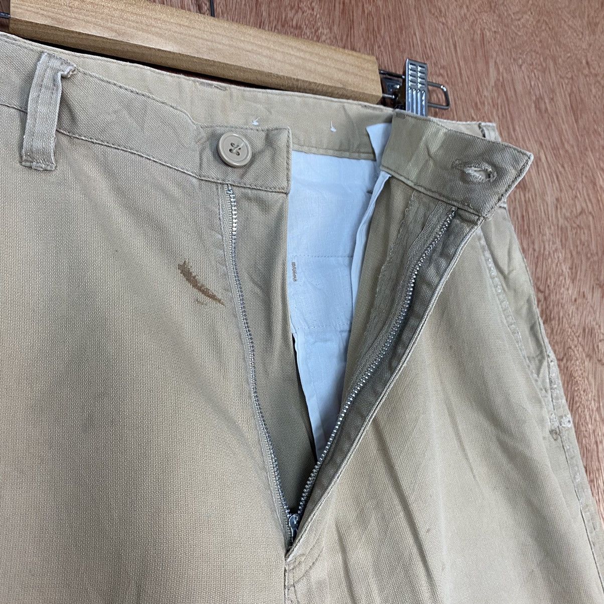 Japanese Brand DL Japan Brown dirty vintage Cargo Pants #c770 Size US 30 / EU 46 - 5 Thumbnail
