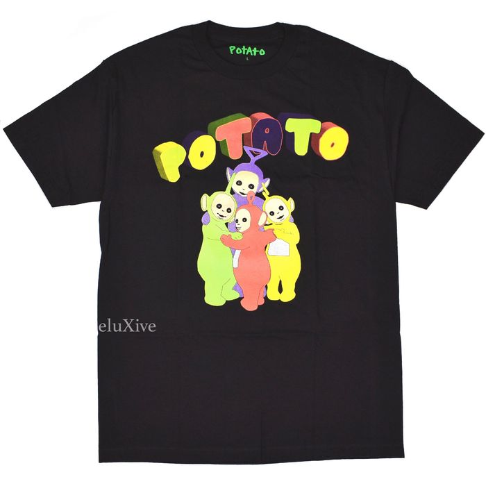 Imran Potato Black 'Teletubbies' Tubby Logo T-Shirt DS