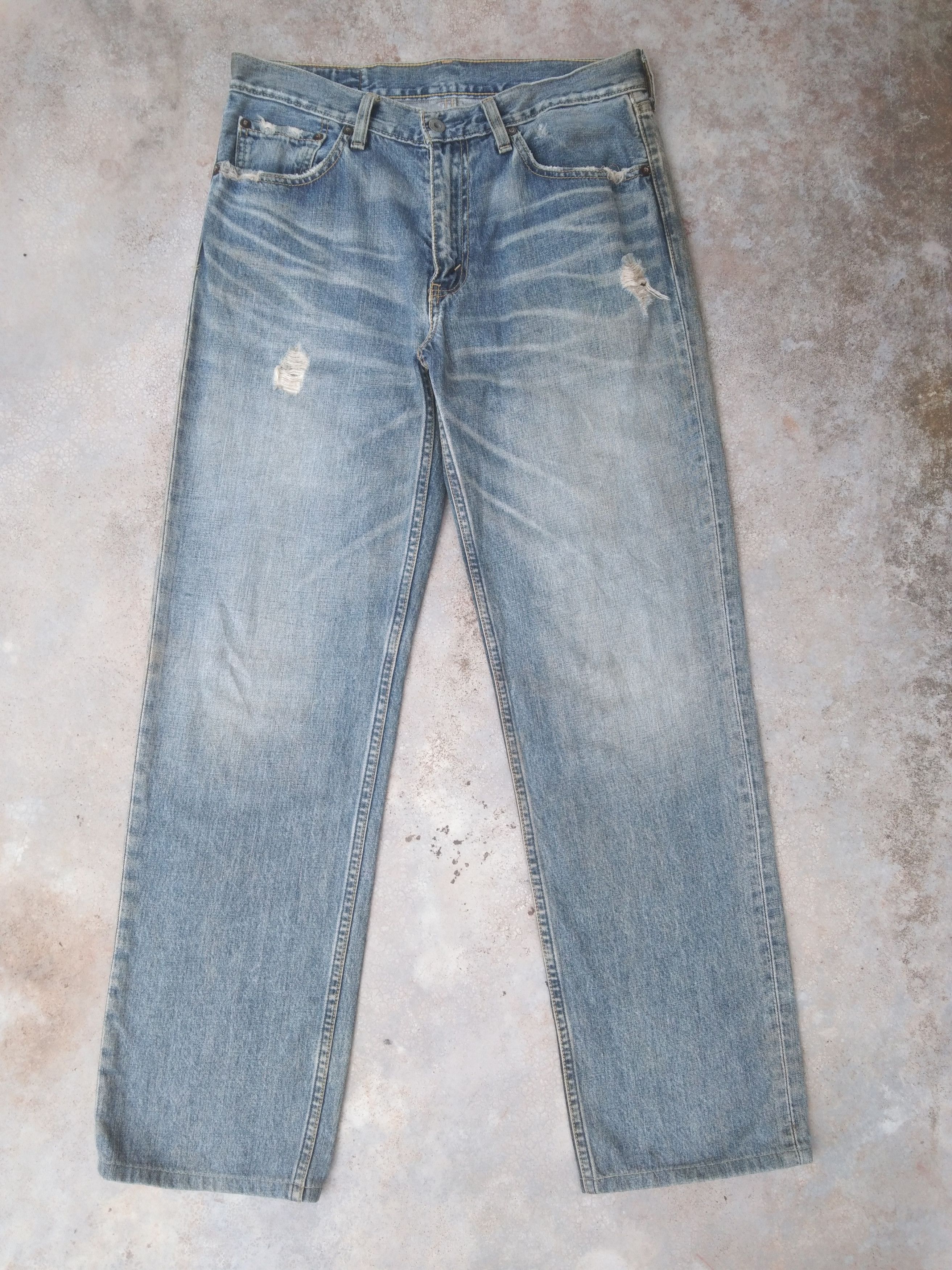 Levi's Vintage Levi's Jeans 502 Distressed Straight Leg 33x31 Size US 33 - 1 Thumbnail