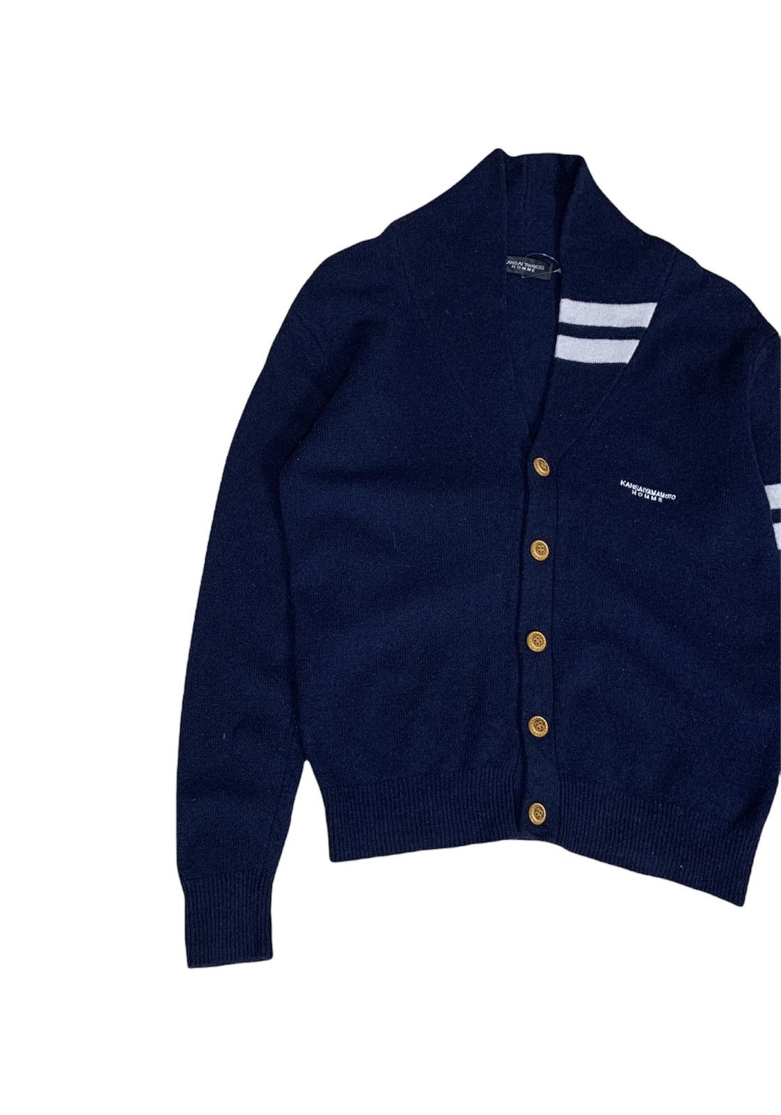 Kansai Yamamoto Kansai Yamamoto Homme Cardigan Blue Colour Size US M / EU 48-50 / 2 - 2 Thumbnail
