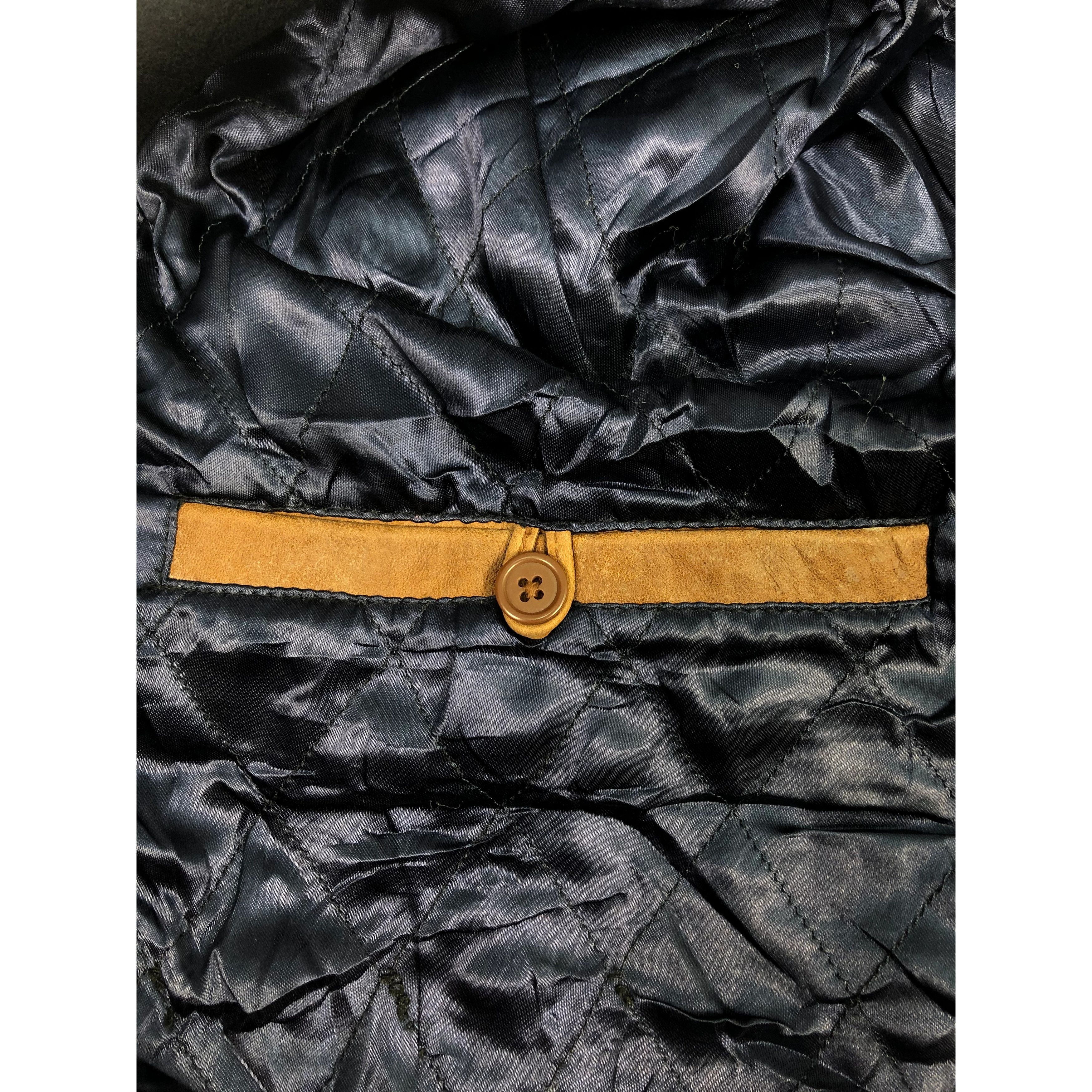 Kirkland Signature Vintage 80s Kirkland Signature Varsity Leather Sleeve V0044 Size US S / EU 44-46 / 1 - 9 Thumbnail