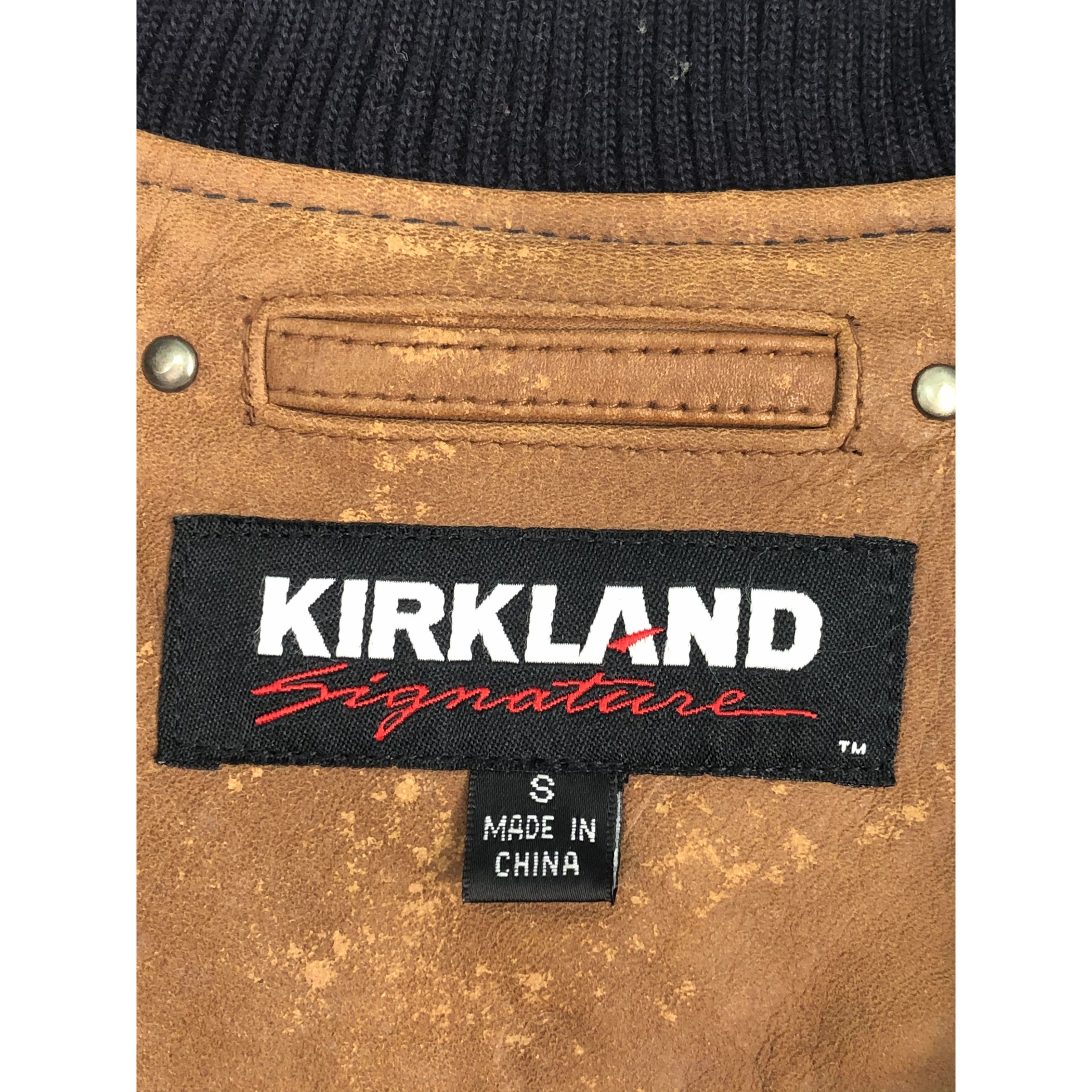 Kirkland Signature Vintage 80s Kirkland Signature Varsity Leather Sleeve V0044 Size US S / EU 44-46 / 1 - 5 Thumbnail