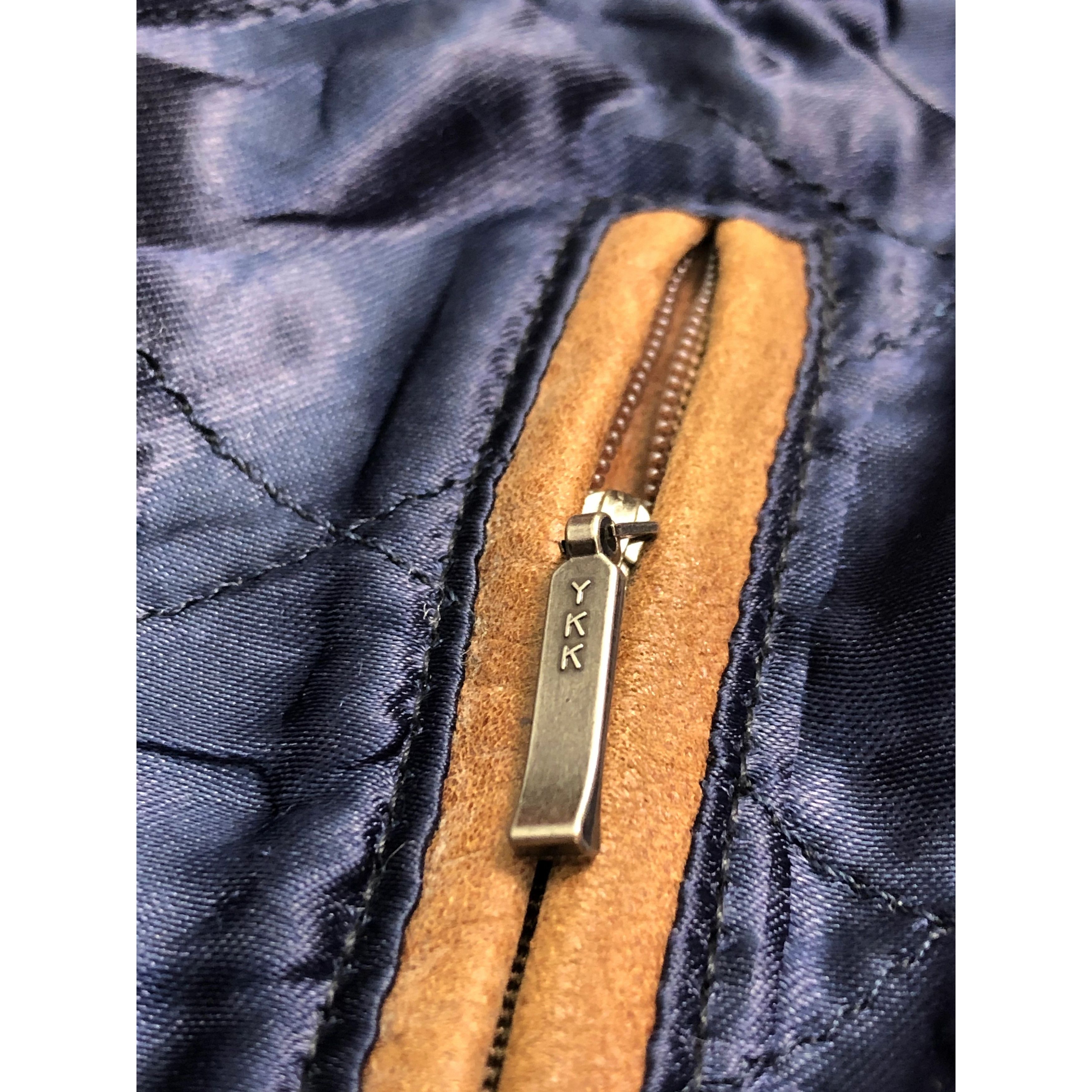 Kirkland Signature Vintage 80s Kirkland Signature Varsity Leather Sleeve V0044 Size US S / EU 44-46 / 1 - 7 Thumbnail